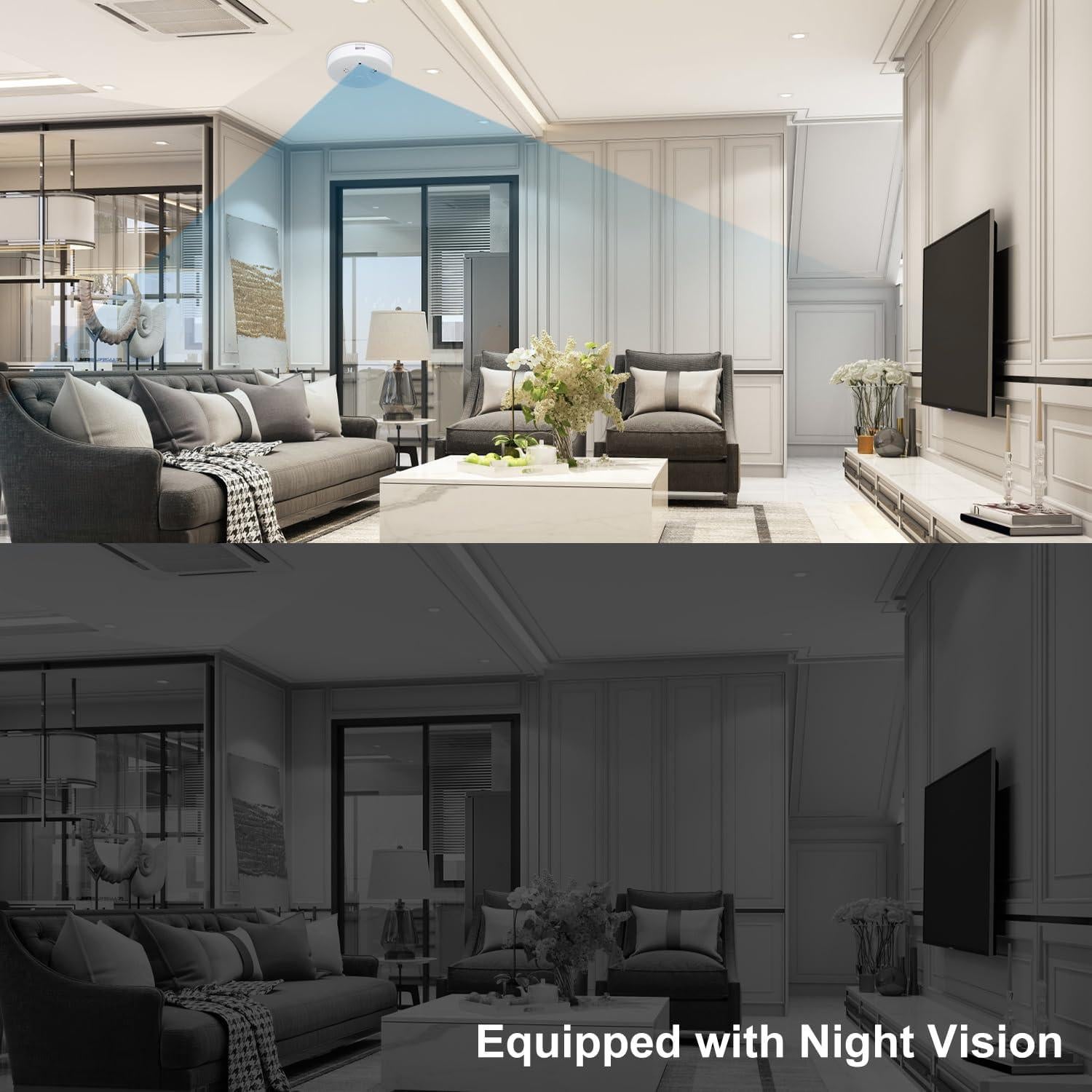 Cámara de Seguridad WiFi 1080P YYCAMUS con Visión Nocturna