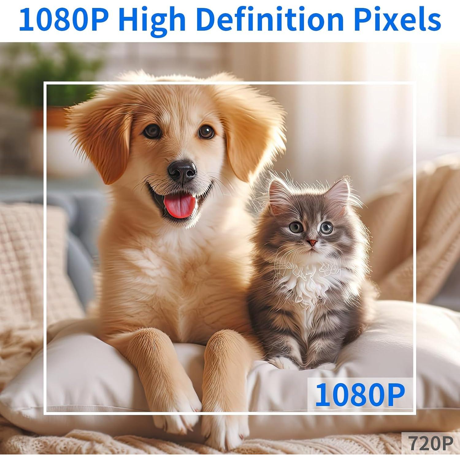 Cámara de Seguridad WiFi eovas 1080P Detector de Humo