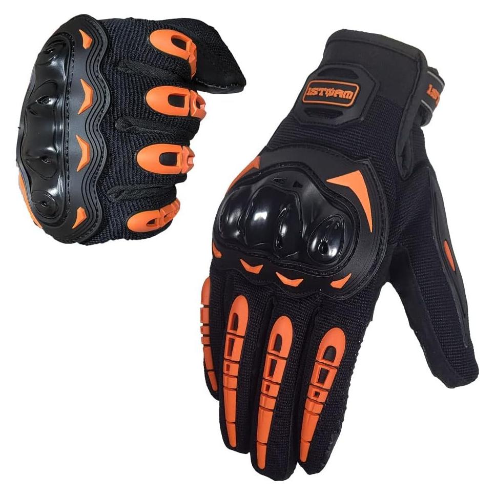 Guantes de Motocross 1Storm MCS17 L Naranja con Táctil
