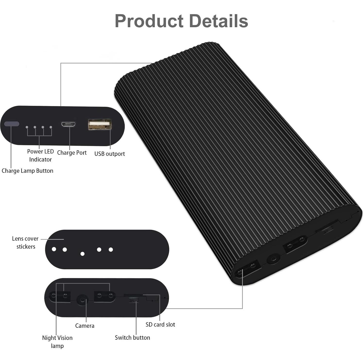 Cámara Nanny WiFi Inalámbrica 1080p con Cargador Portátil