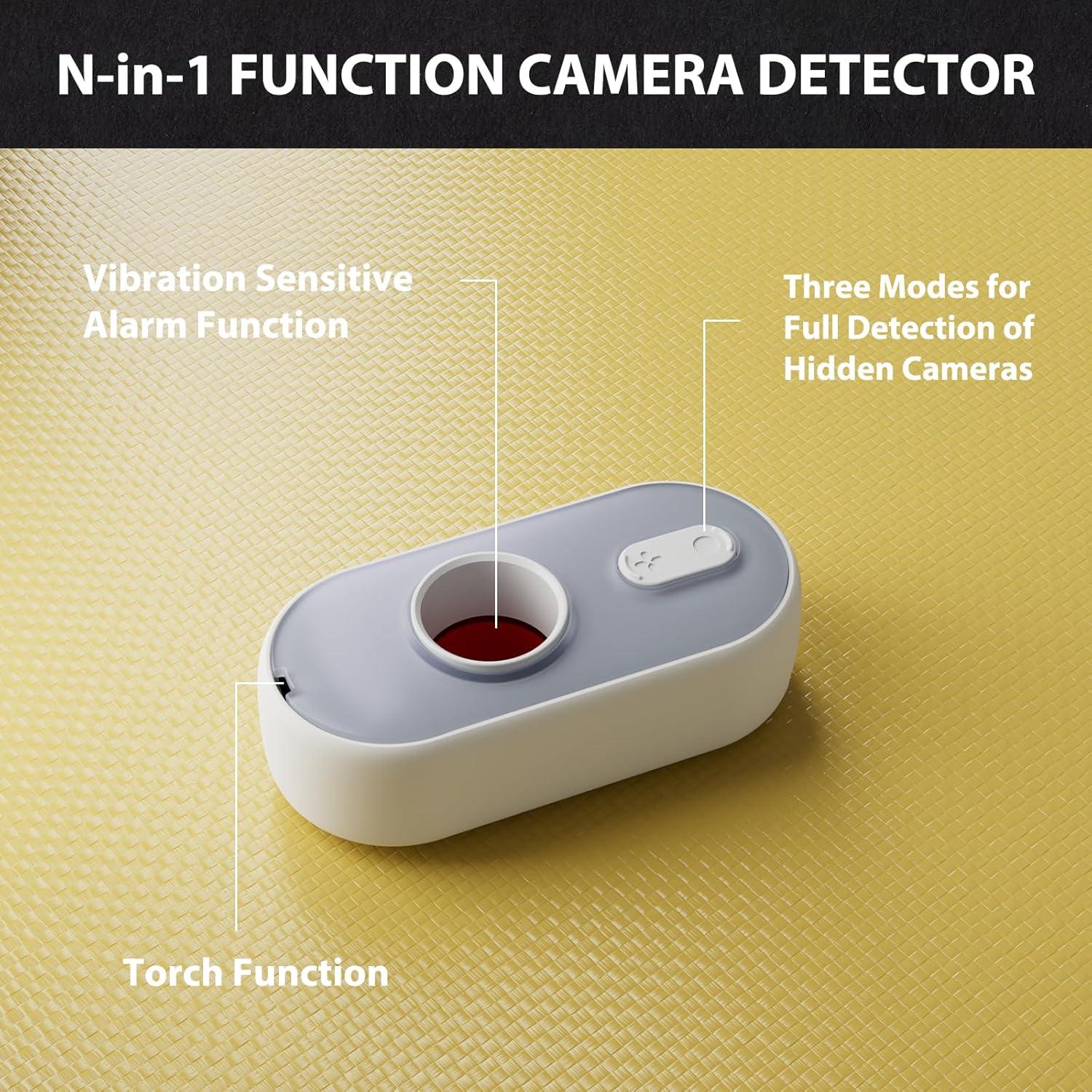 Detector de Cámara Oculta Kacylzom 3-en-1 con Linterna LED