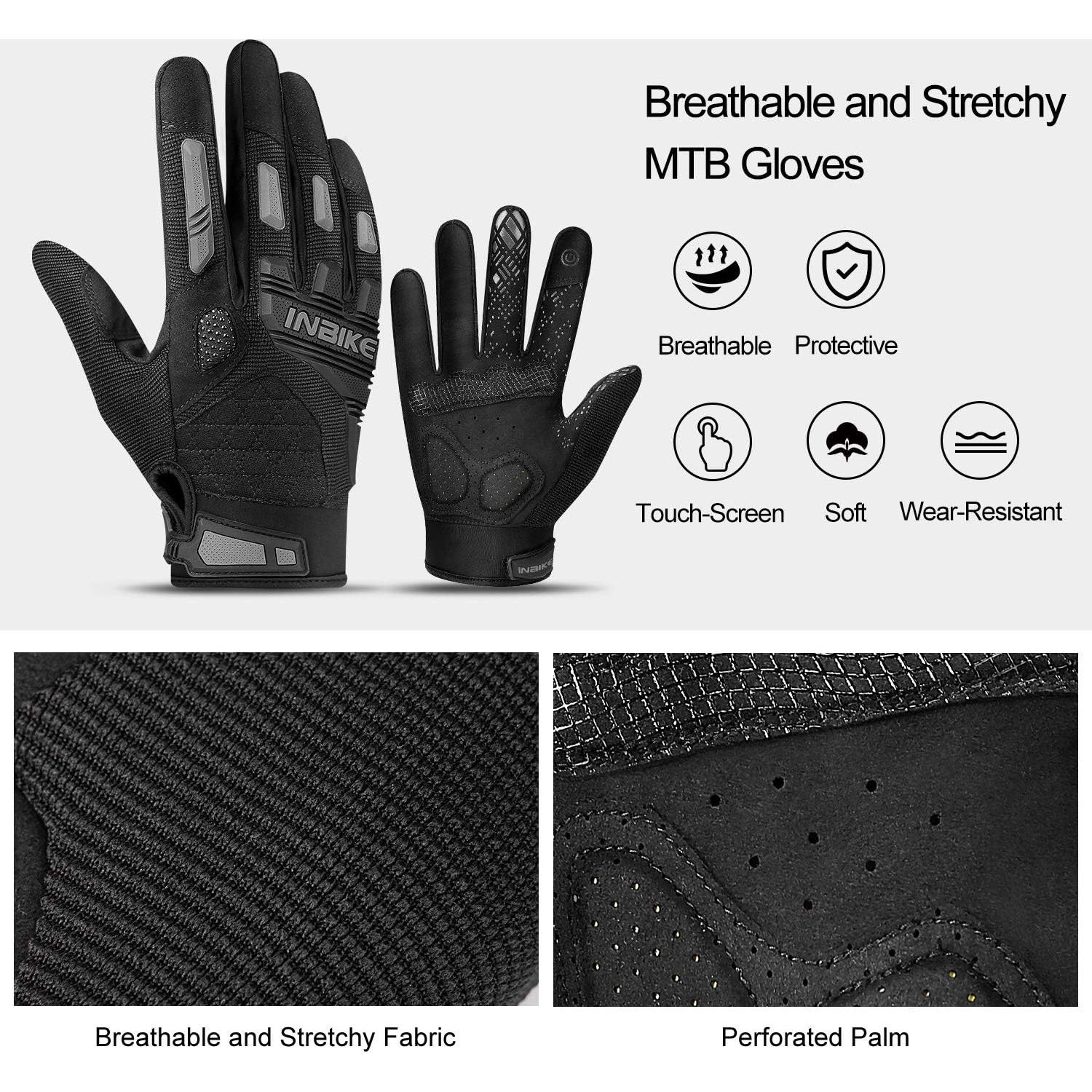 Guantes de Montaña INBIKE X-Large Táctiles y Antichoque