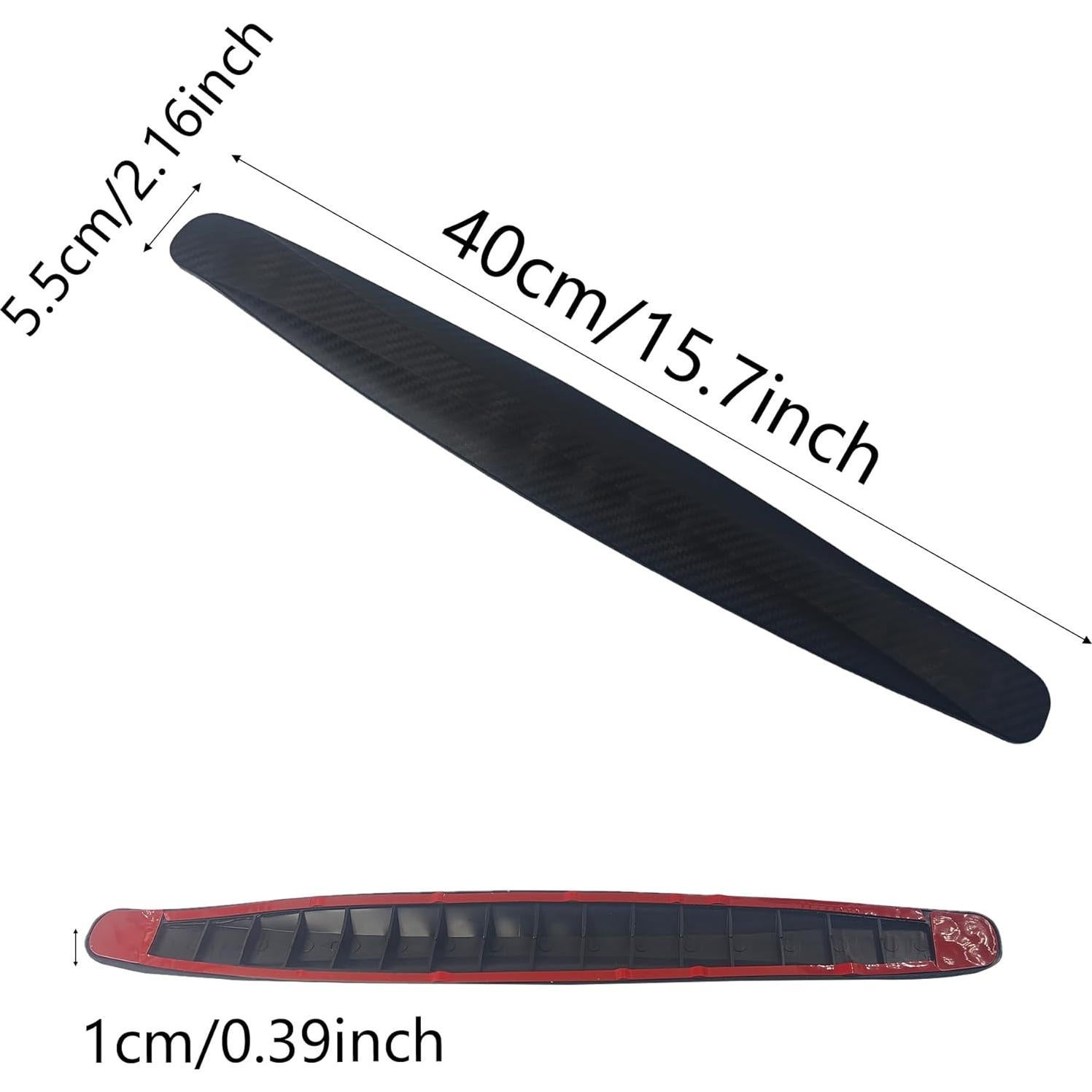 Tiras de Protección de Parachoques AUXBC 40x5.5cm Negro 2Pcs