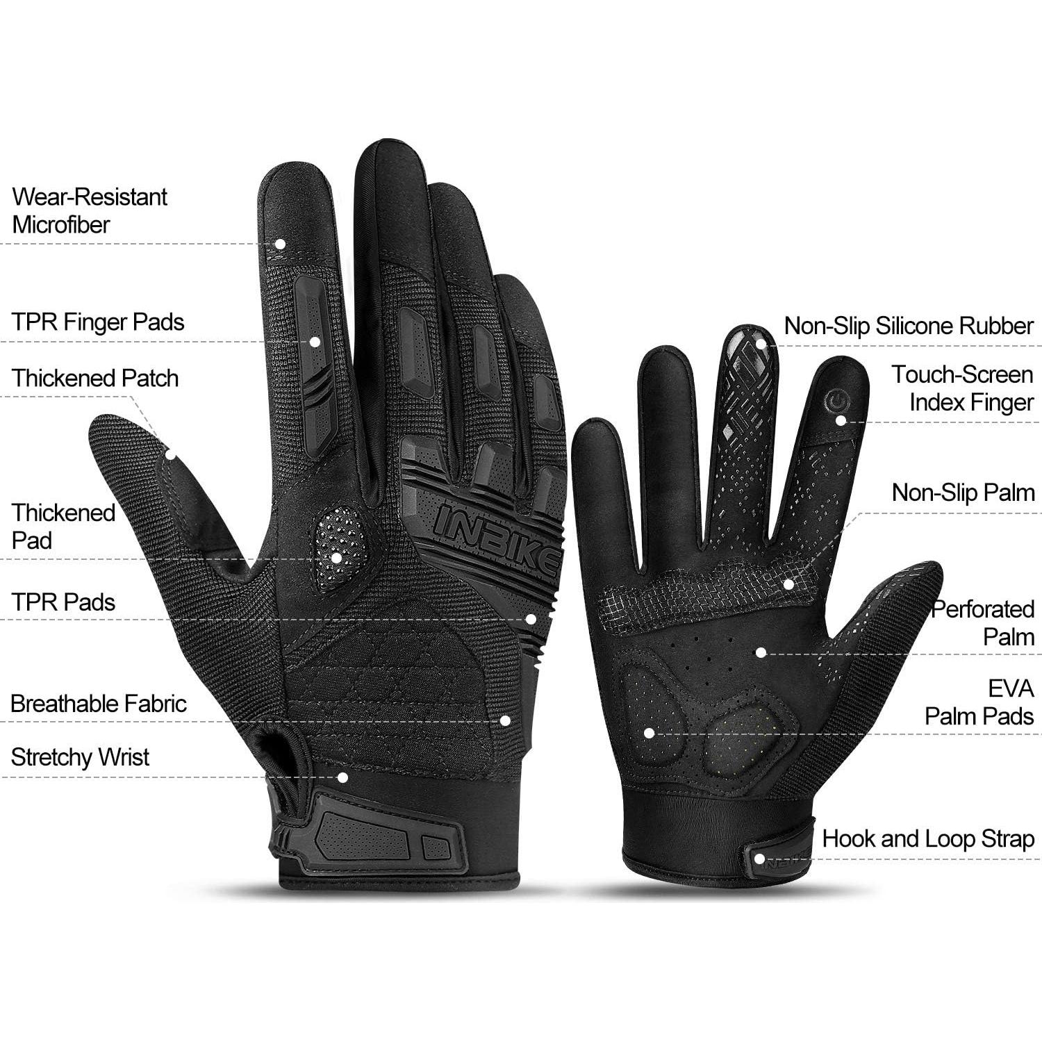 Guantes de Montaña INBIKE Táctiles y Antichoque para Ciclismo