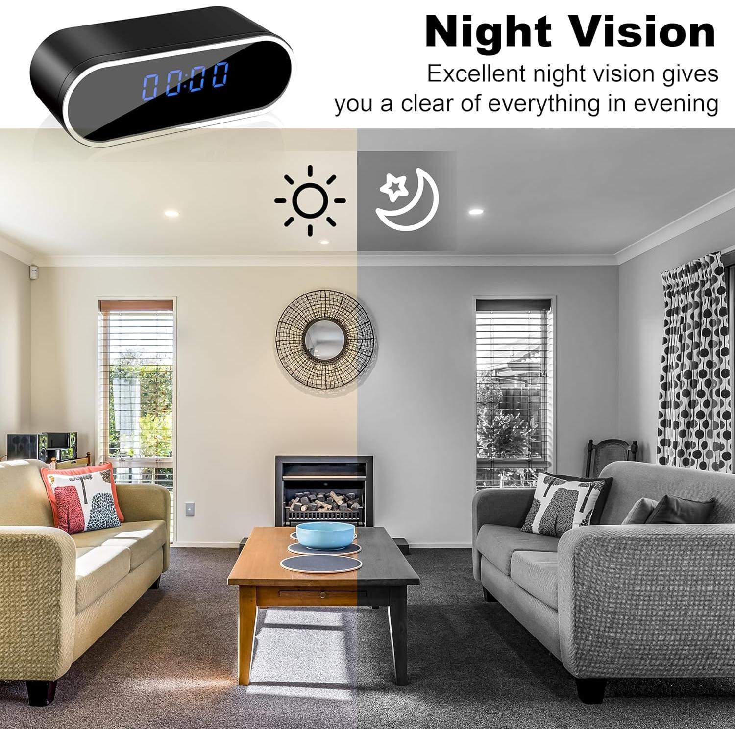 Cámara Reloj Inteligente NJINALW HD 1080P Inalámbrica