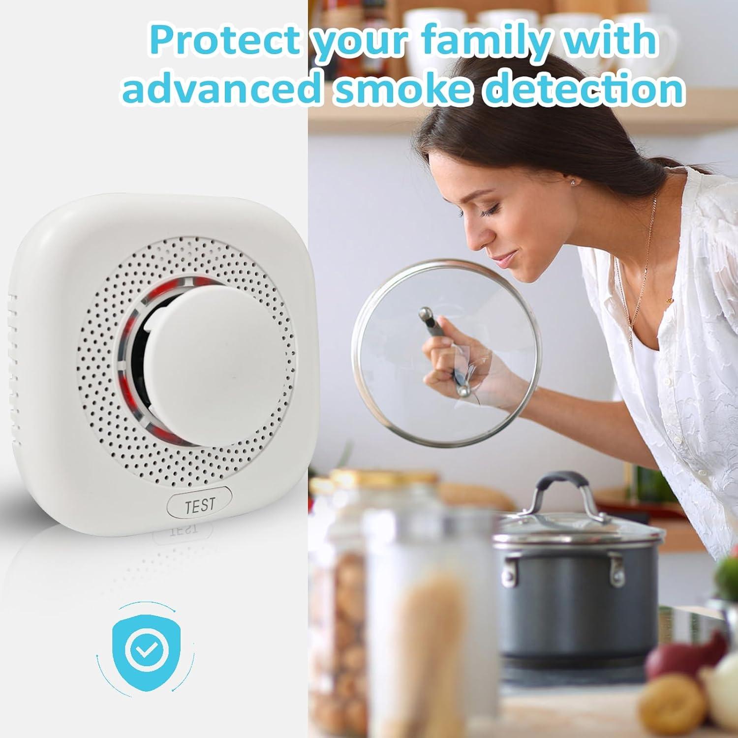 Detector de Humo Óptico Chagasort 2 Paquete con LED