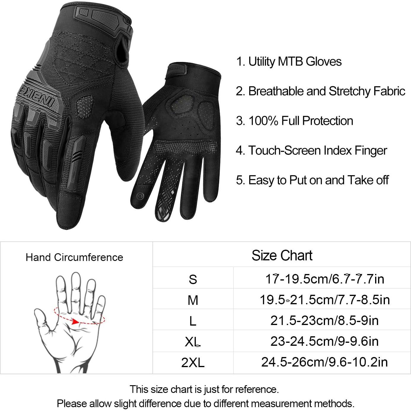 Guantes de Montaña INBIKE X-Large Transpirables Táctiles