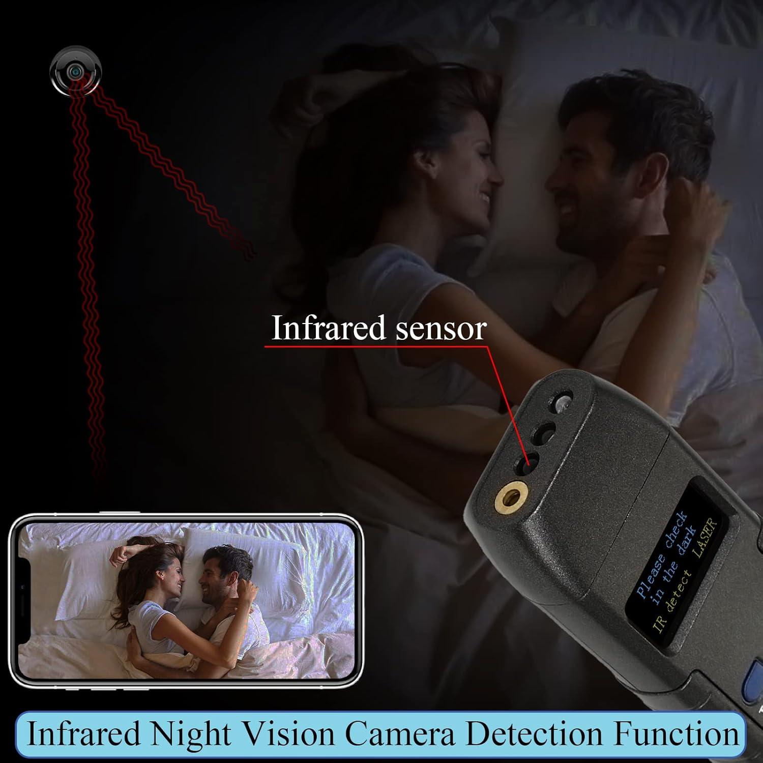 Detector de Cámaras Ocultas KAXYUYA, Portátil y Multifuncional