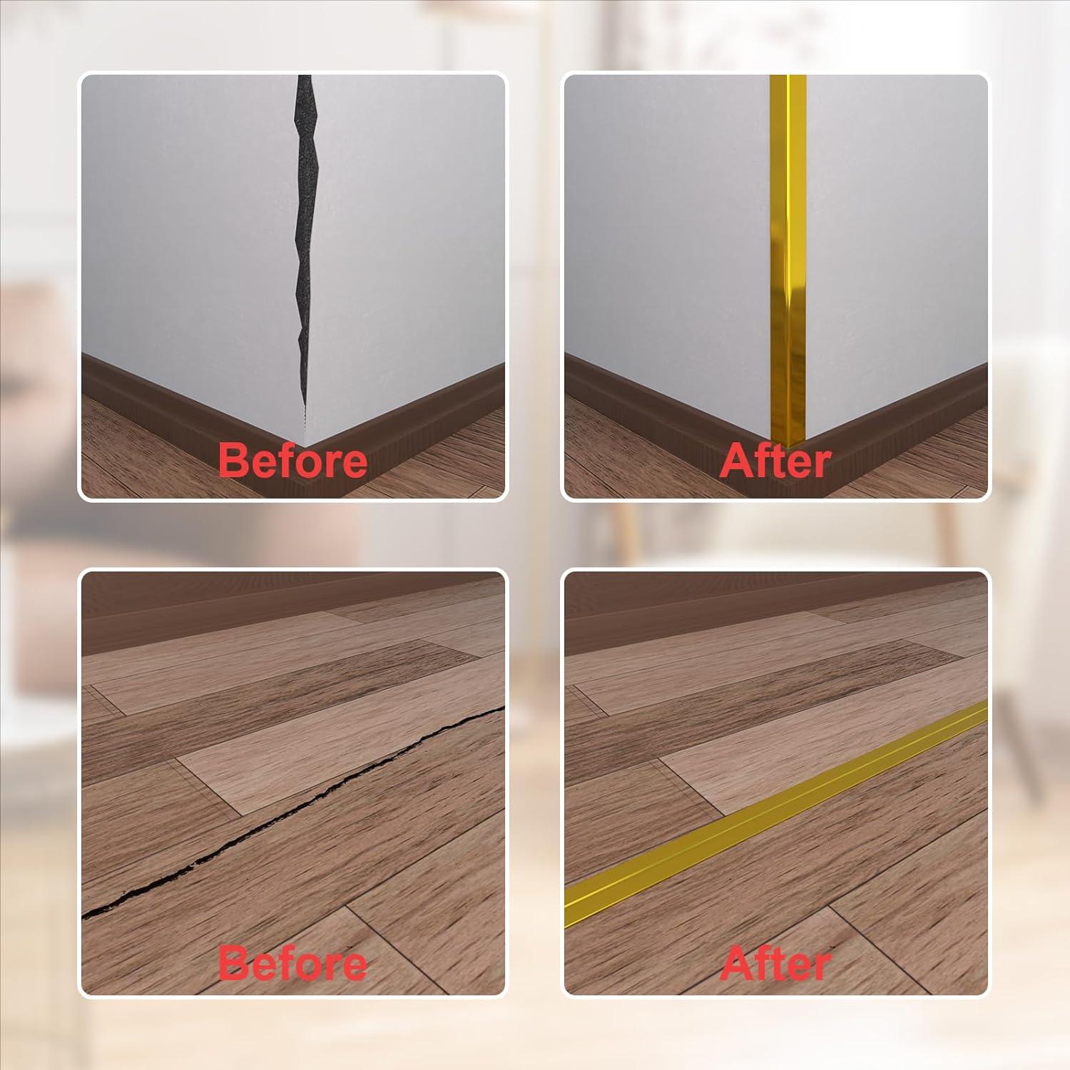 Moldura de Pared Autoadhesiva Socein 3m x 2cm Dorado PVC