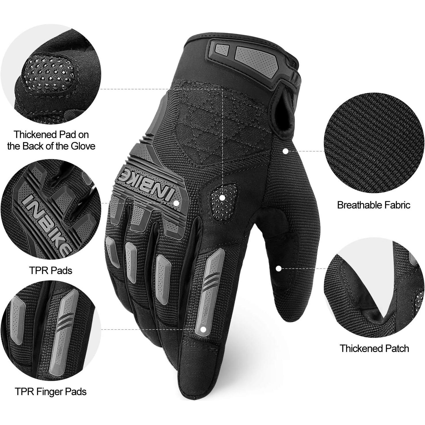Guantes de Montaña INBIKE Táctiles con Protección para Motocicleta