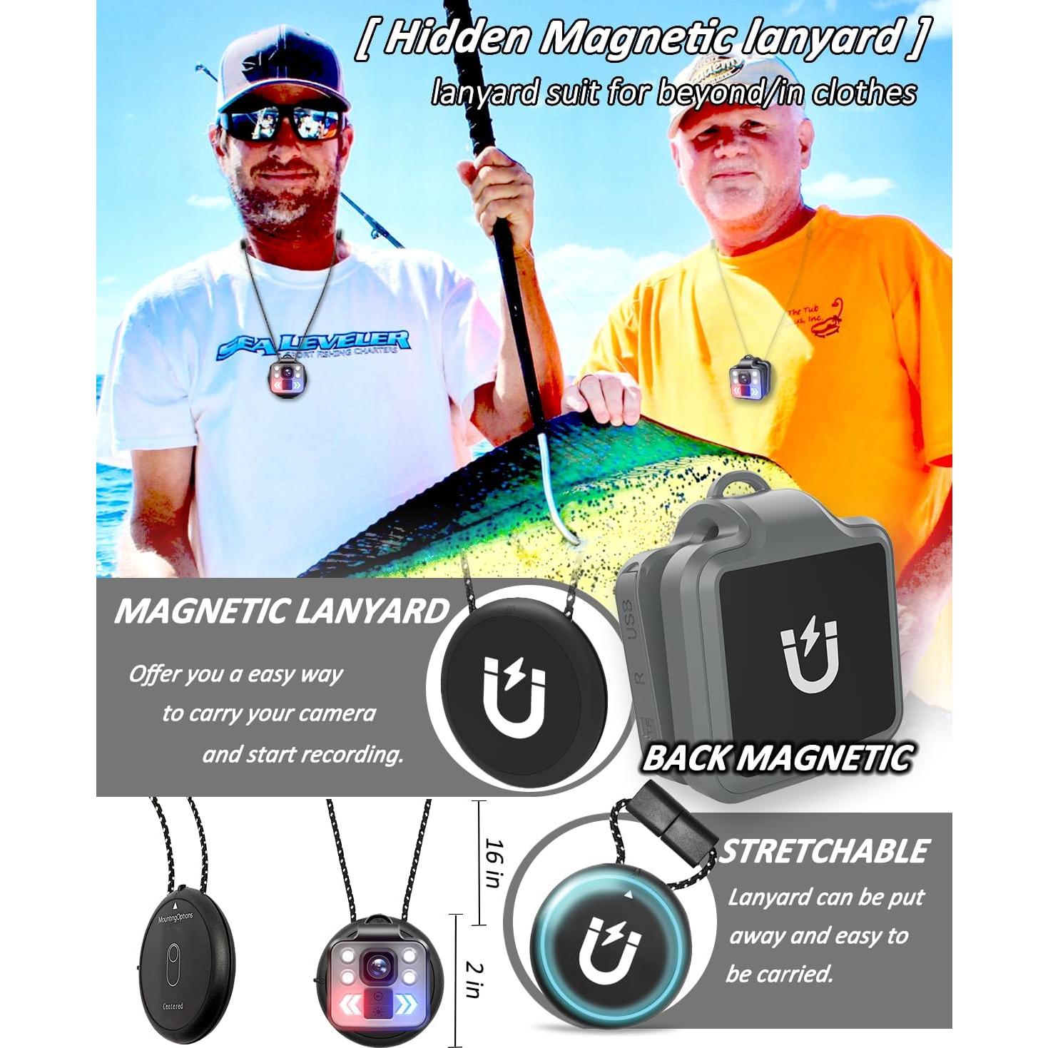 Cámara Corporal Ksadbossbo 1080P con Linterna y 64GB