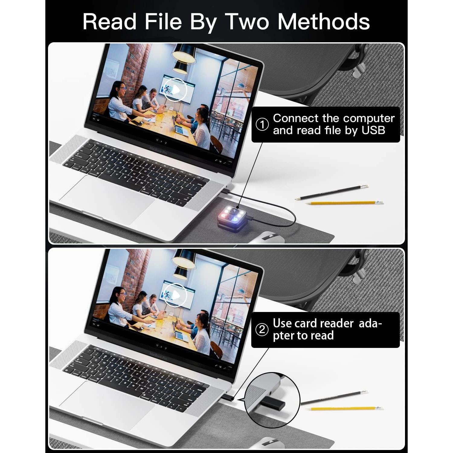 Cámara Corporal Ksadbossbo 1080P con Linterna y 64GB