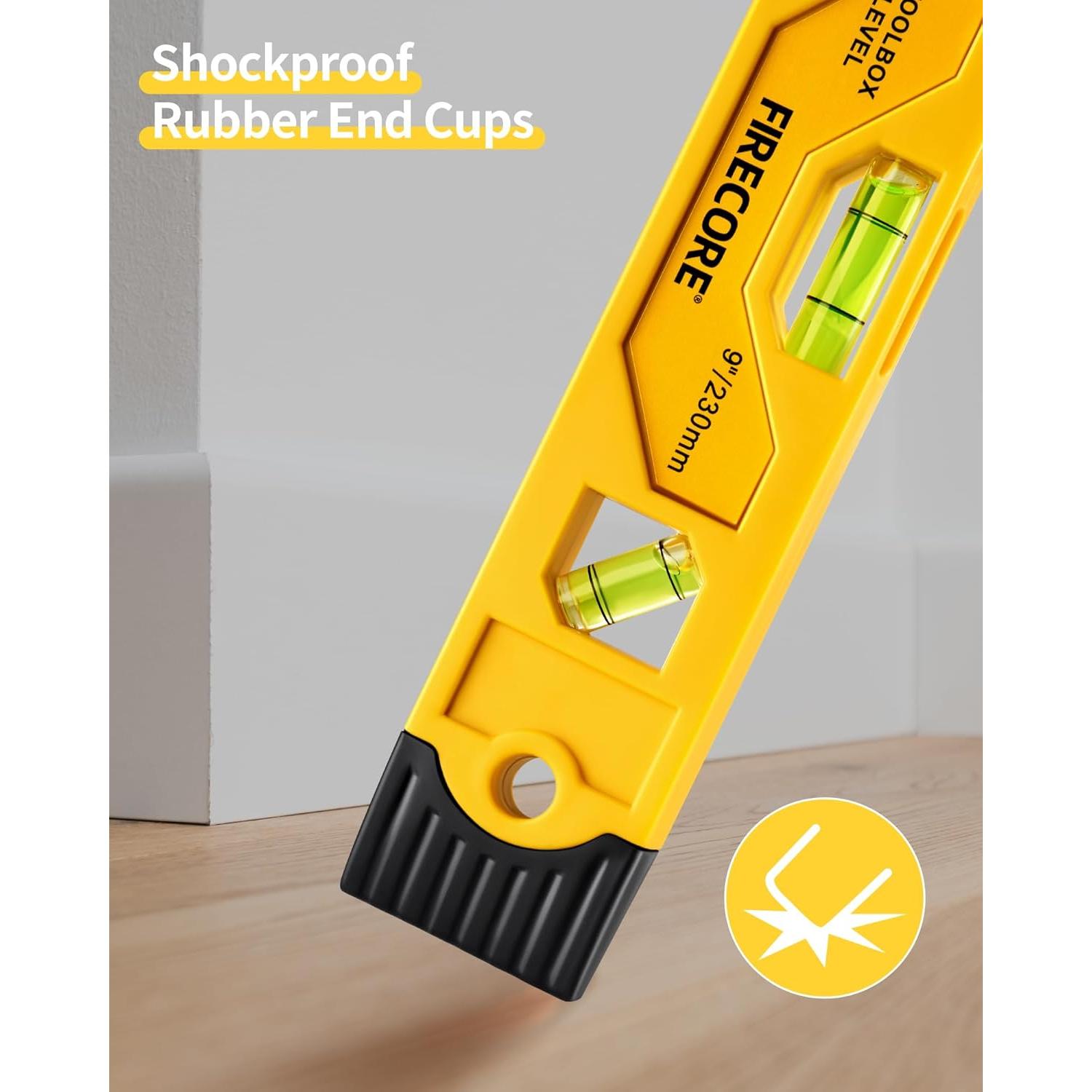 Nivel Torpedo Magnético Firecore 23 cm con 3 Burbujas