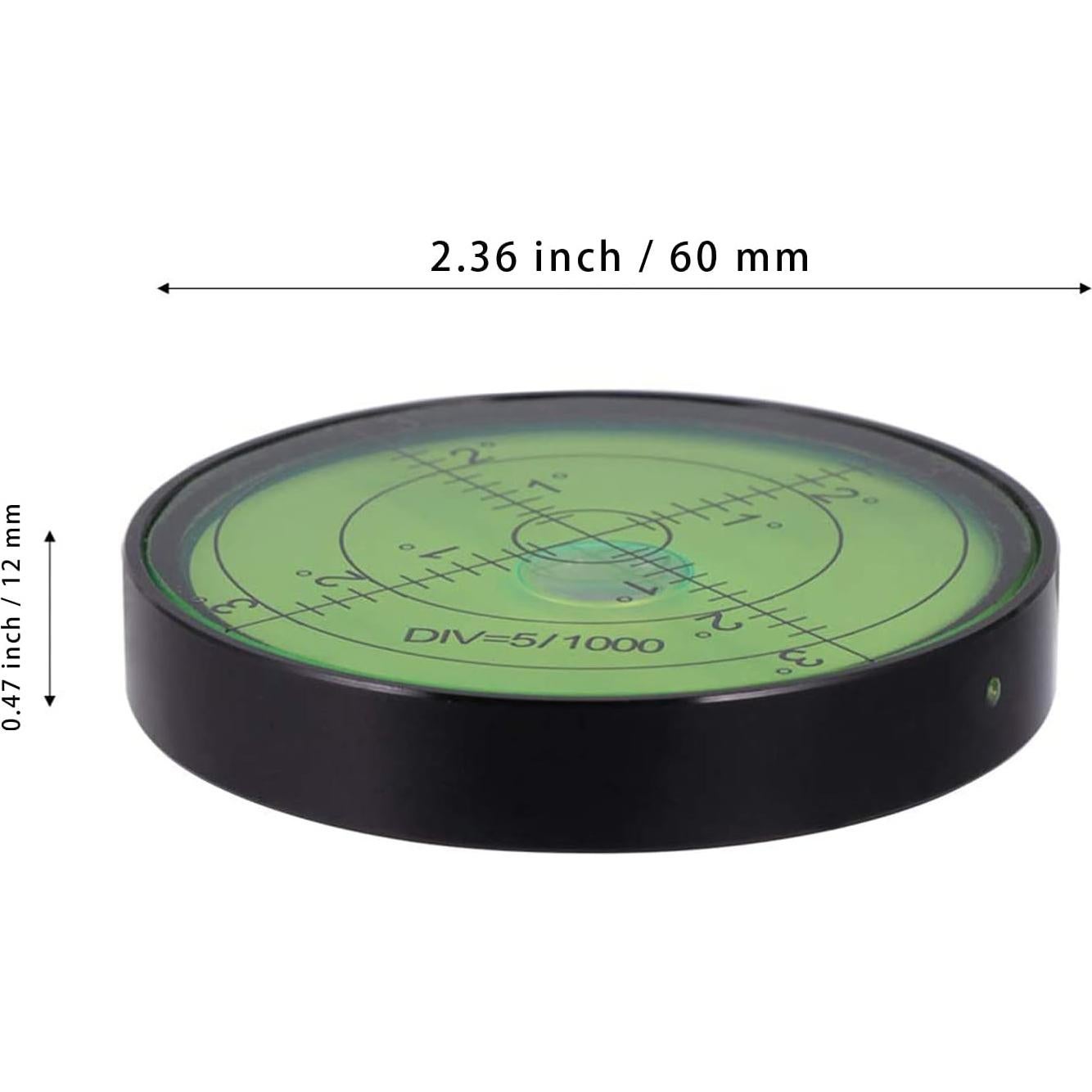 Nivelador Horizontal de Burbuja GEONASSUR 60mm Aluminio Negro Verde