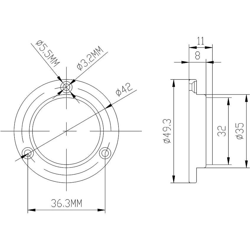 Nivel de Burbuja Magnético The Yan He 50mm Aluminio