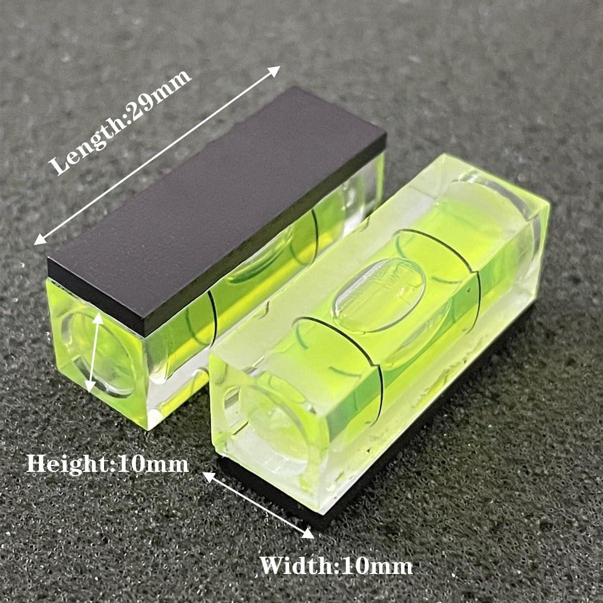 6 Niveles de Burbuja Magnéticos ZUJHPYMI 10x10x29mm Verde