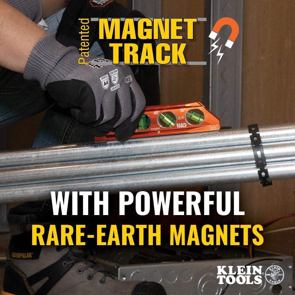 Nivel Torpedo Magnético Klein Tools 935AB4V 15.88 cm Naranja