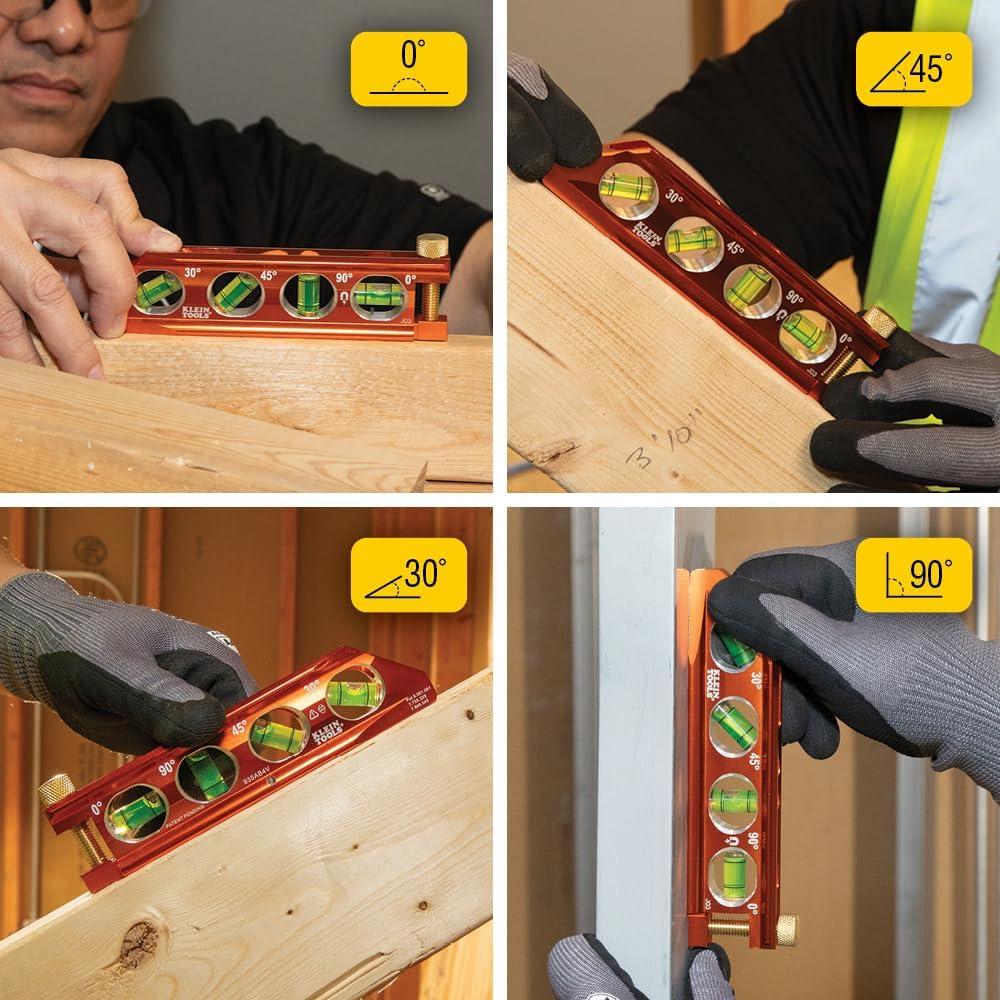 Nivel Torpedo Magnético Klein Tools 935AB4V 15.88 cm Naranja