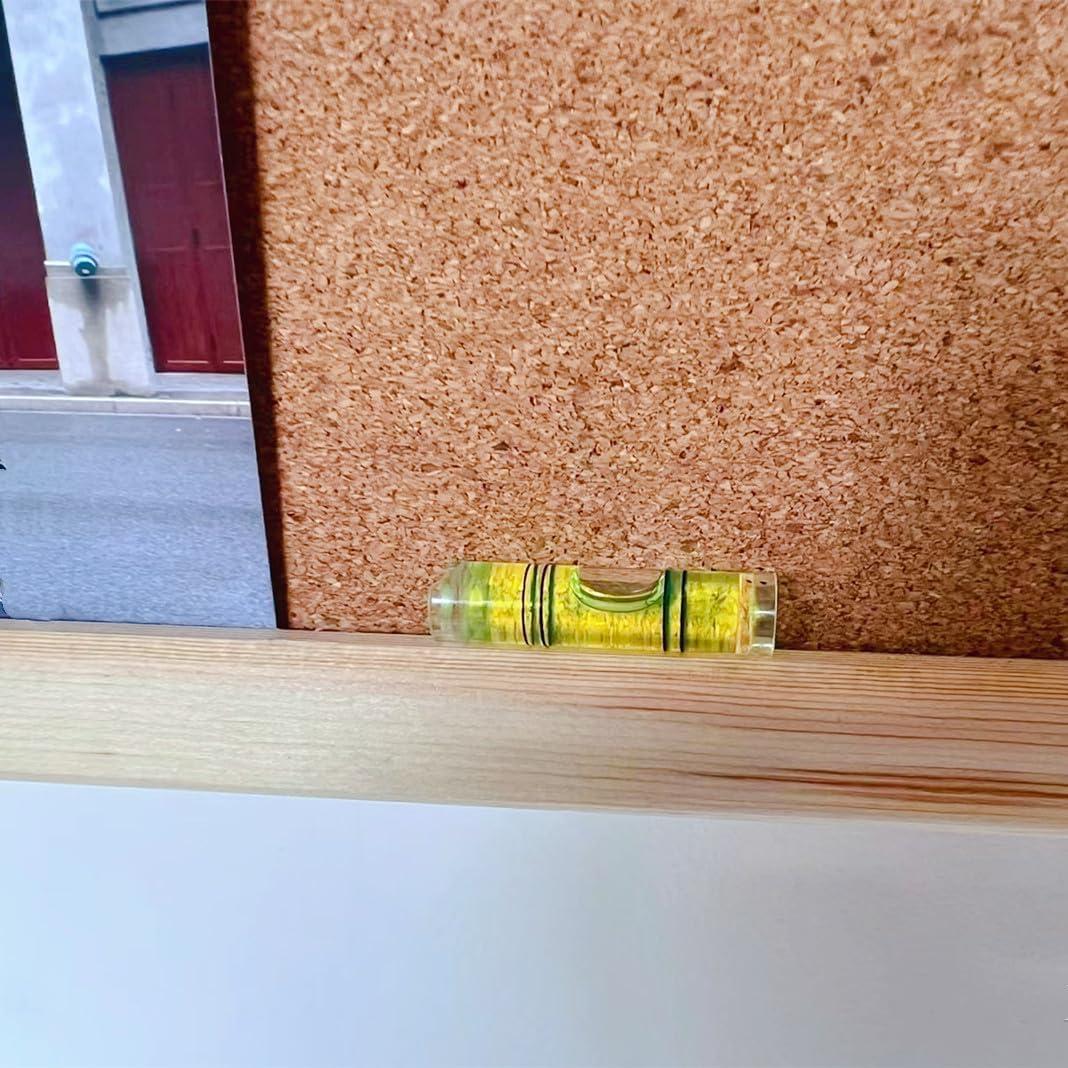 Mini Nivel Cilíndrico 8 Piezas 9.5x40mm Acrílico Verde Amarillo