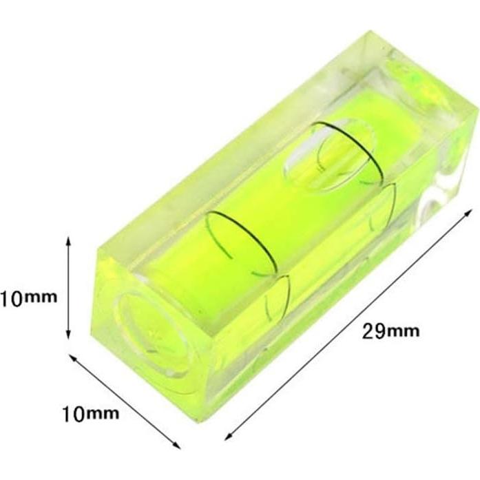 Nivel de Burbuja Cuadrado YOTOM 11pcs Verde 10x2.9cm