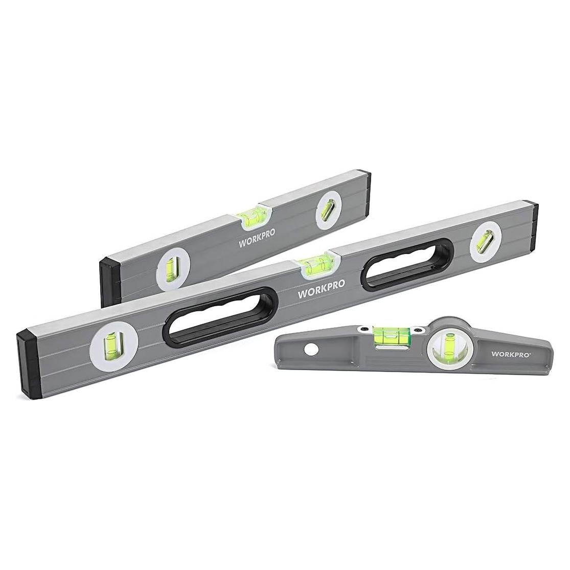 Juego de Niveles de Espíritu WORKPRO 3 Piezas 9-16-24 cm