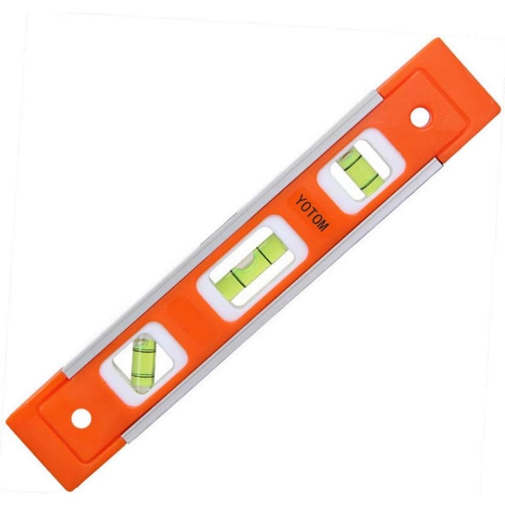 Nivel Torpedo Magnético YOTOM 23 cm Aluminio Naranja - 2 Pcs