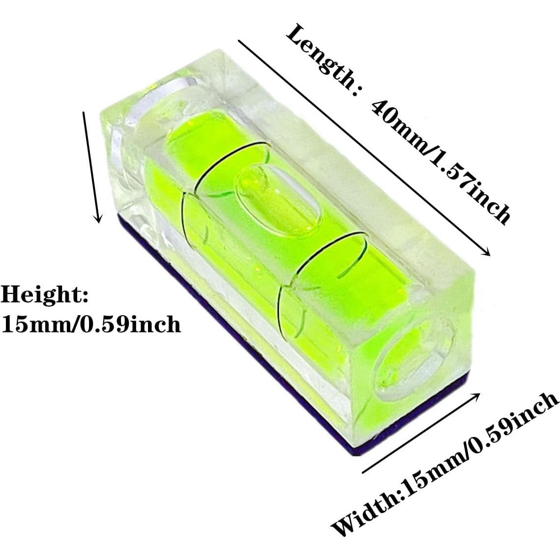 Nivel de Burbuja Magnético ZUJHPYMI 2 Pcs 15x15x40mm