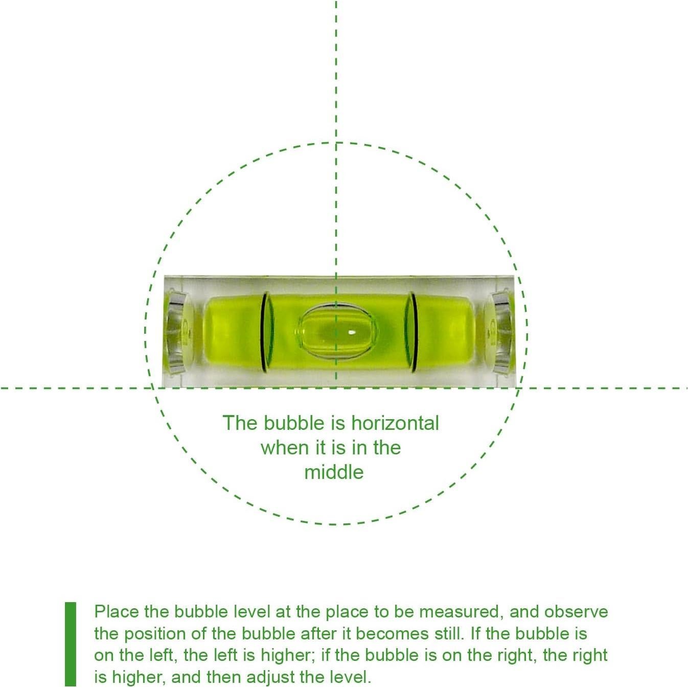 Juego de 6 Niveles de Burbuja Mini Genérico - 2 Redondos y 4 Cuadrados