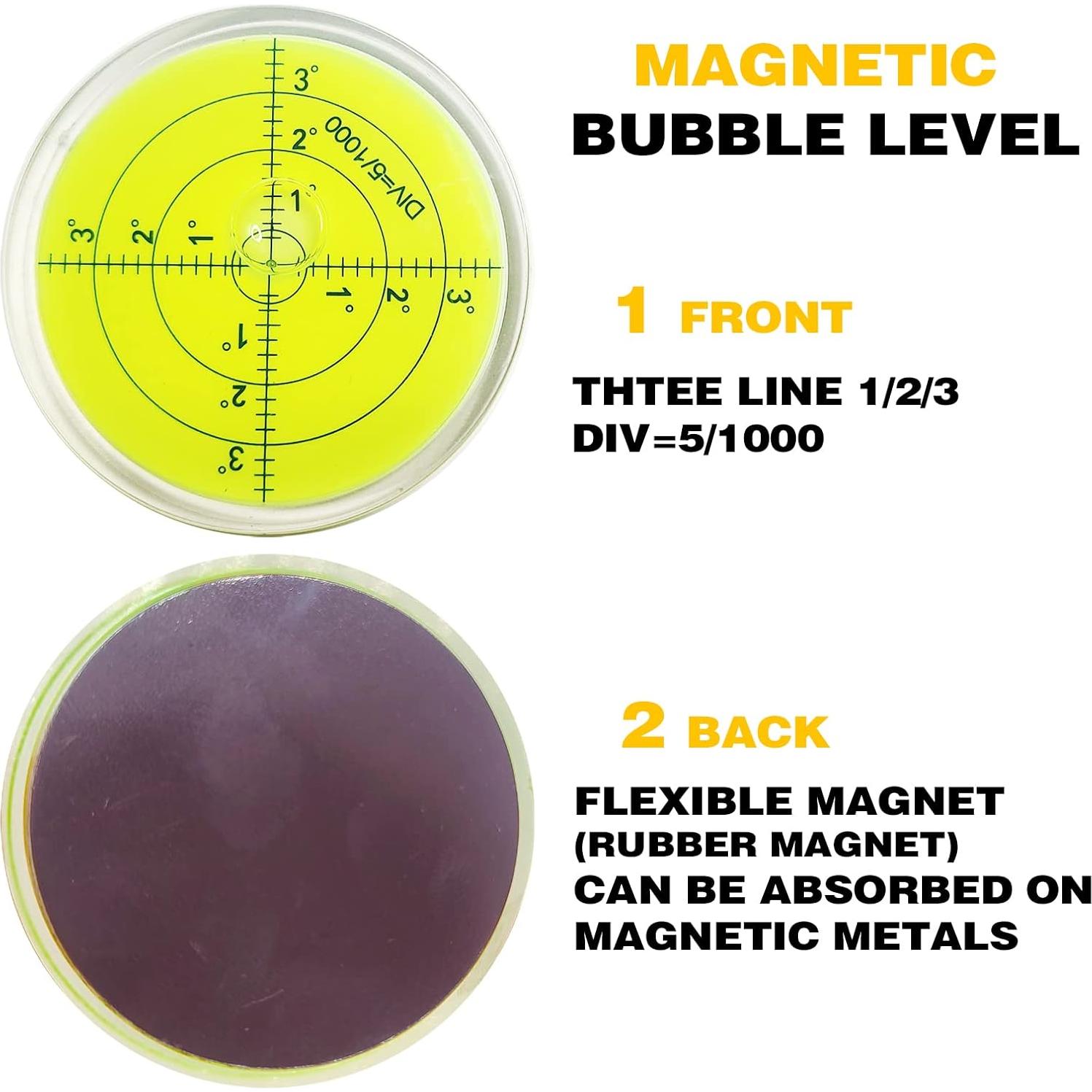 Nivel de Burbuja Circular Magnético GEONASSUR 60mm Precisión
