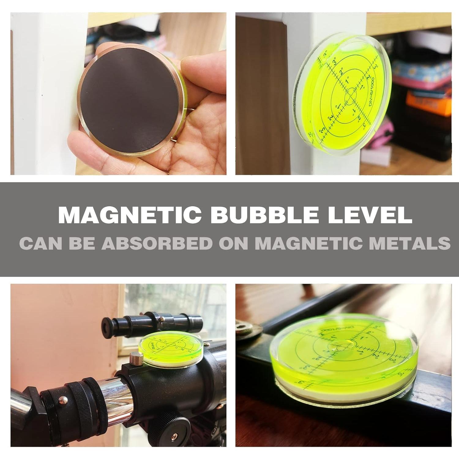 Nivel de Burbuja Circular Magnético GEONASSUR 60mm Precisión