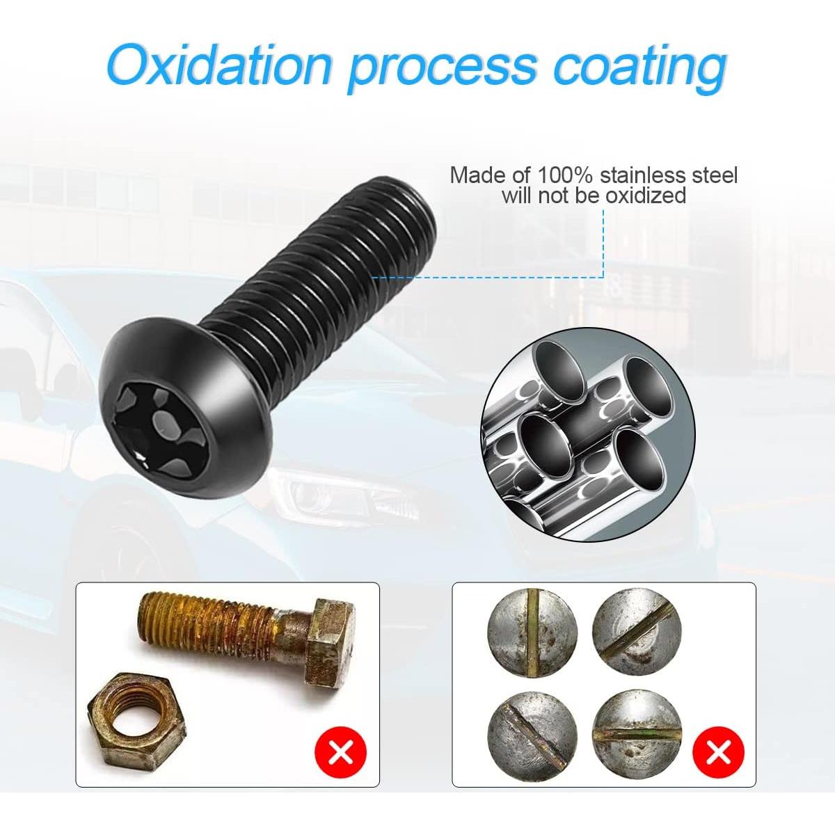 Kits de Tornillos Antirrobo YALOK para Placas de Licencia 8PCS