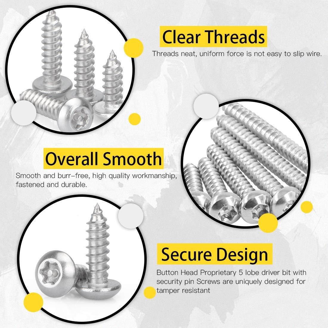 Kit de Tornillos de Cabeza Redonda Torx Hilitchi 210 Pcs