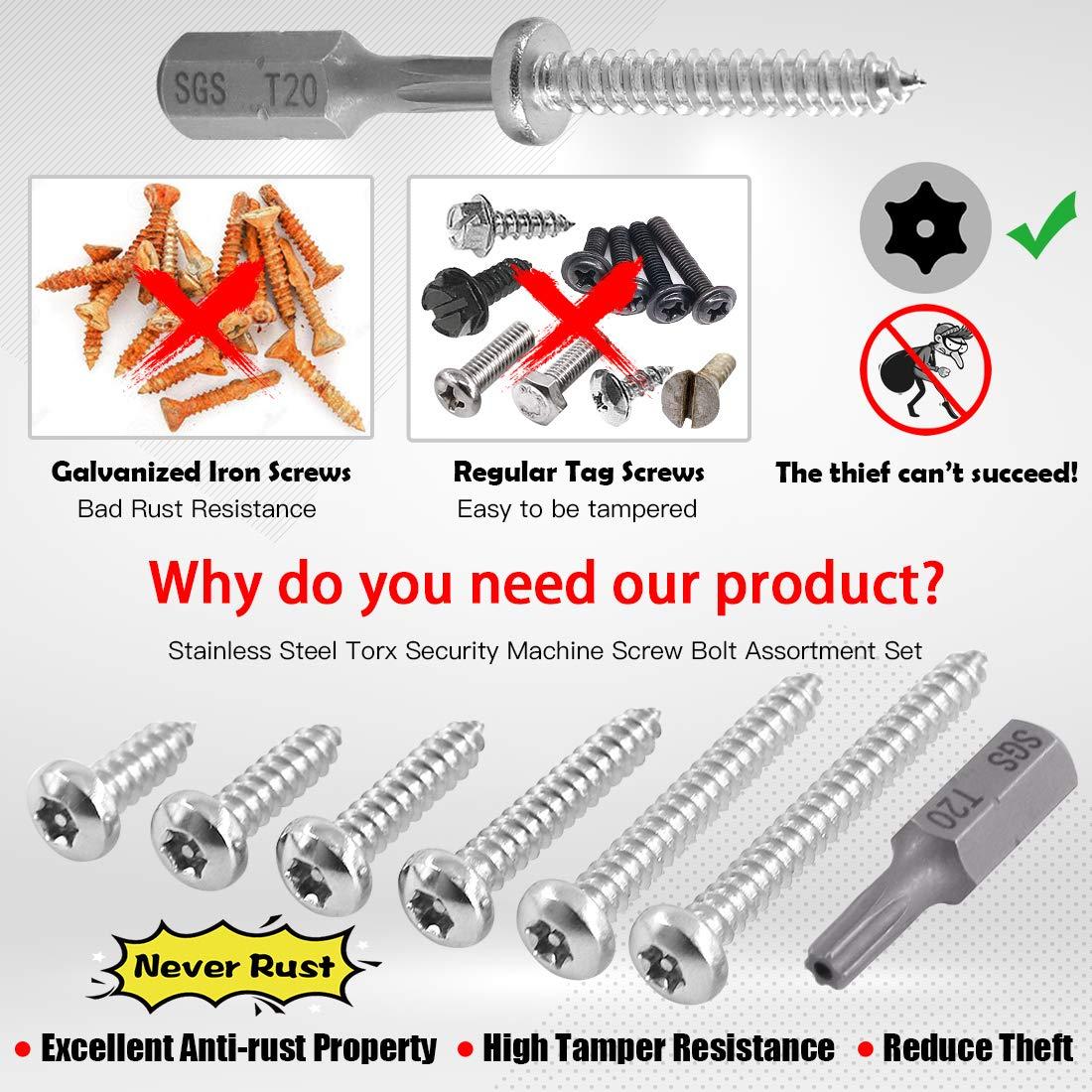 Kit de Tornillos de Cabeza Redonda Torx Hilitchi 210 Pcs