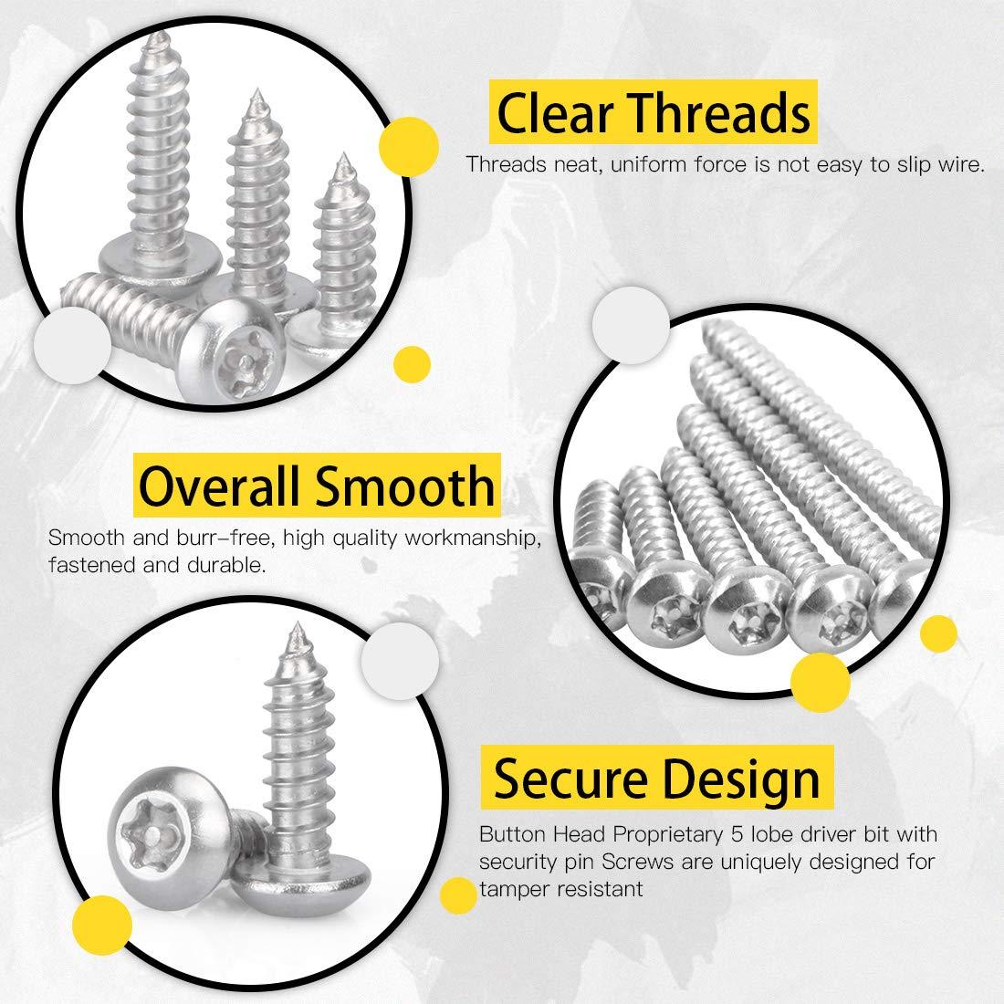 Kit de Tornillos Torx de Cabeza Redonda Hilitchi 210 Pcs