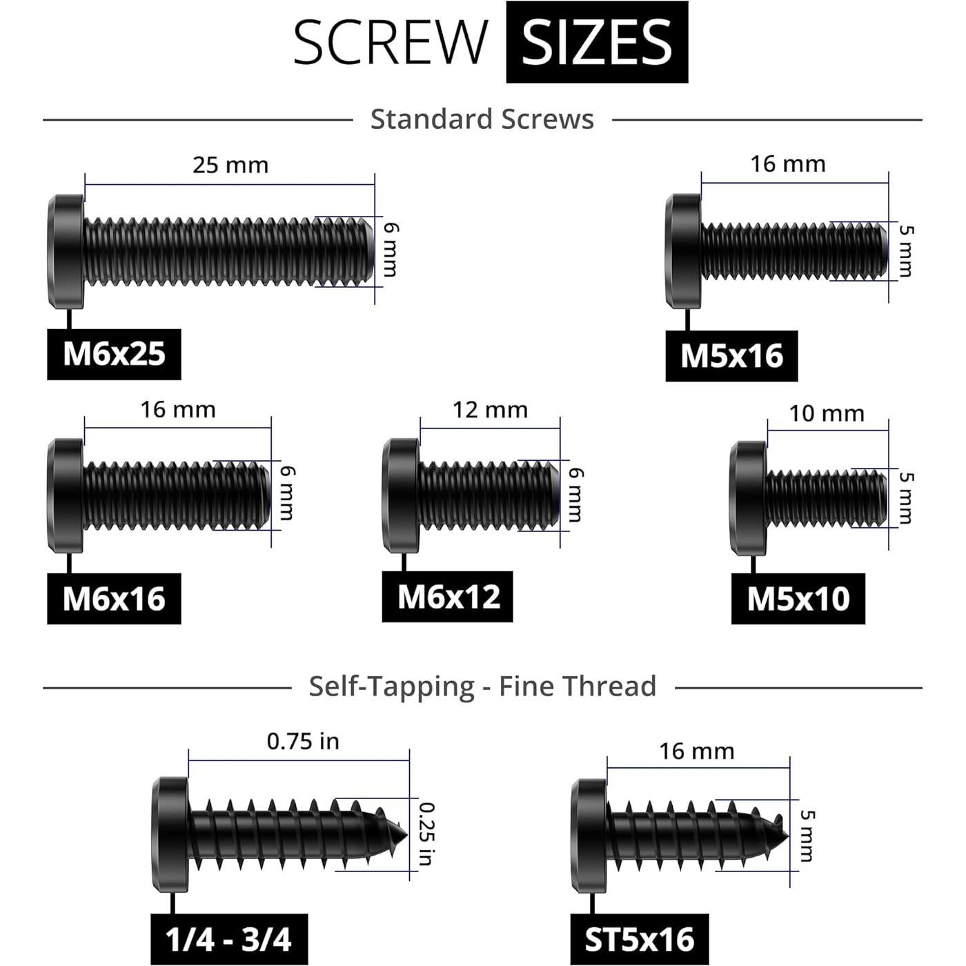 Kit de Tornillos Antirrobo Rightcar Solutions - Acero Inoxidable Negro