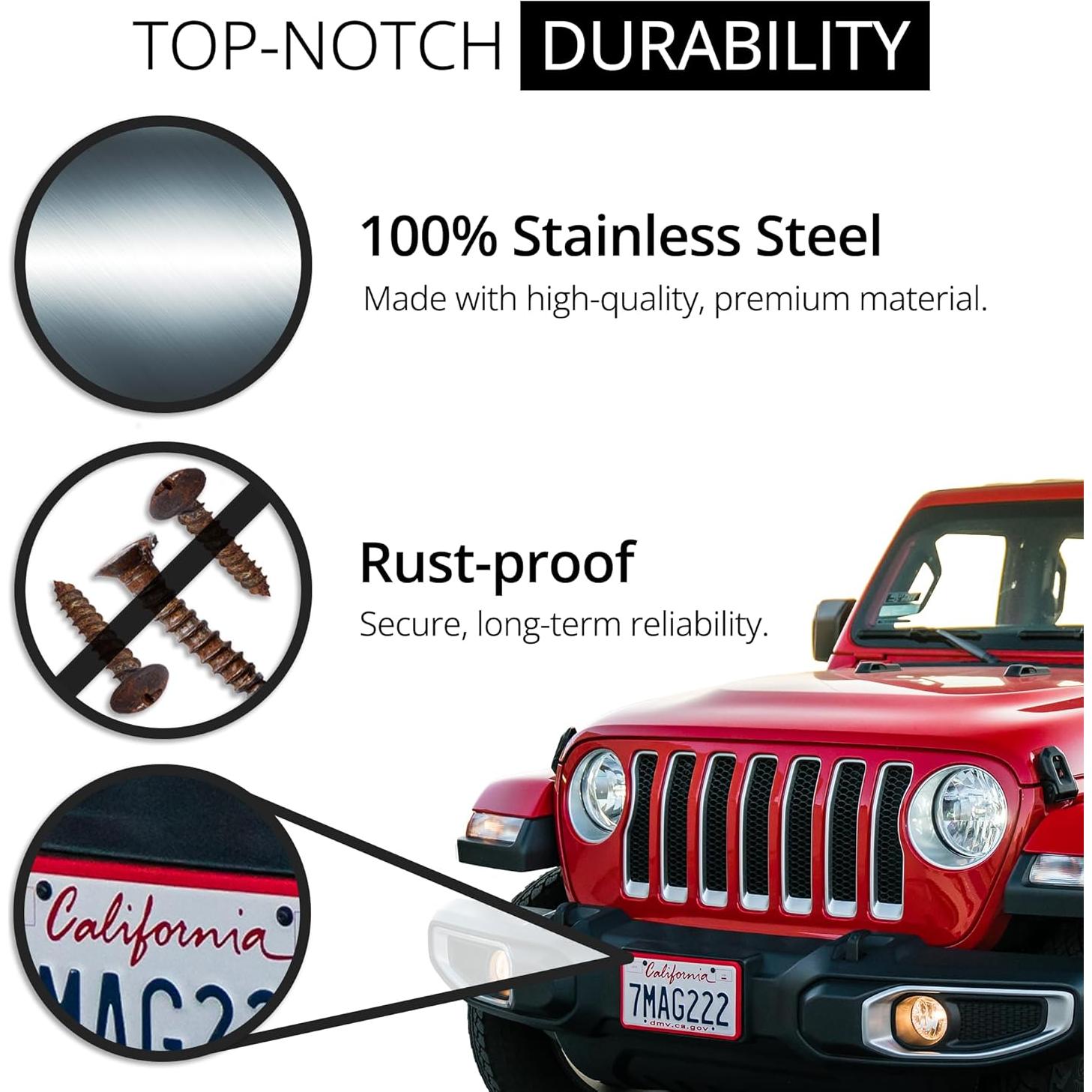 Kit de Tornillos Antirrobo Rightcar Solutions - Acero Inoxidable Negro