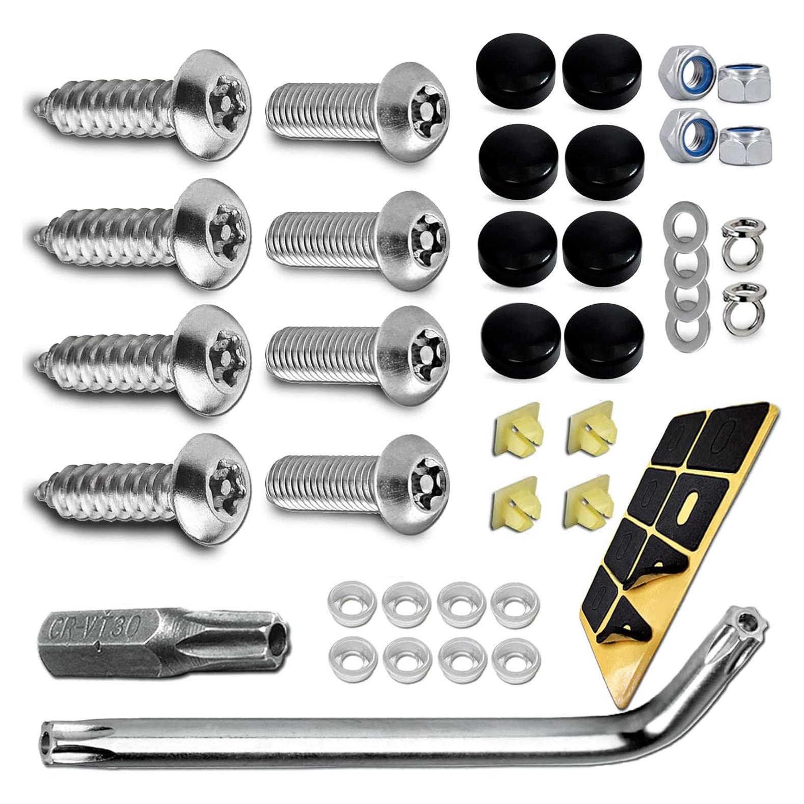 Tornillos Antirrobo HAOBO para Placas de Matrícula Acero Inoxidable
