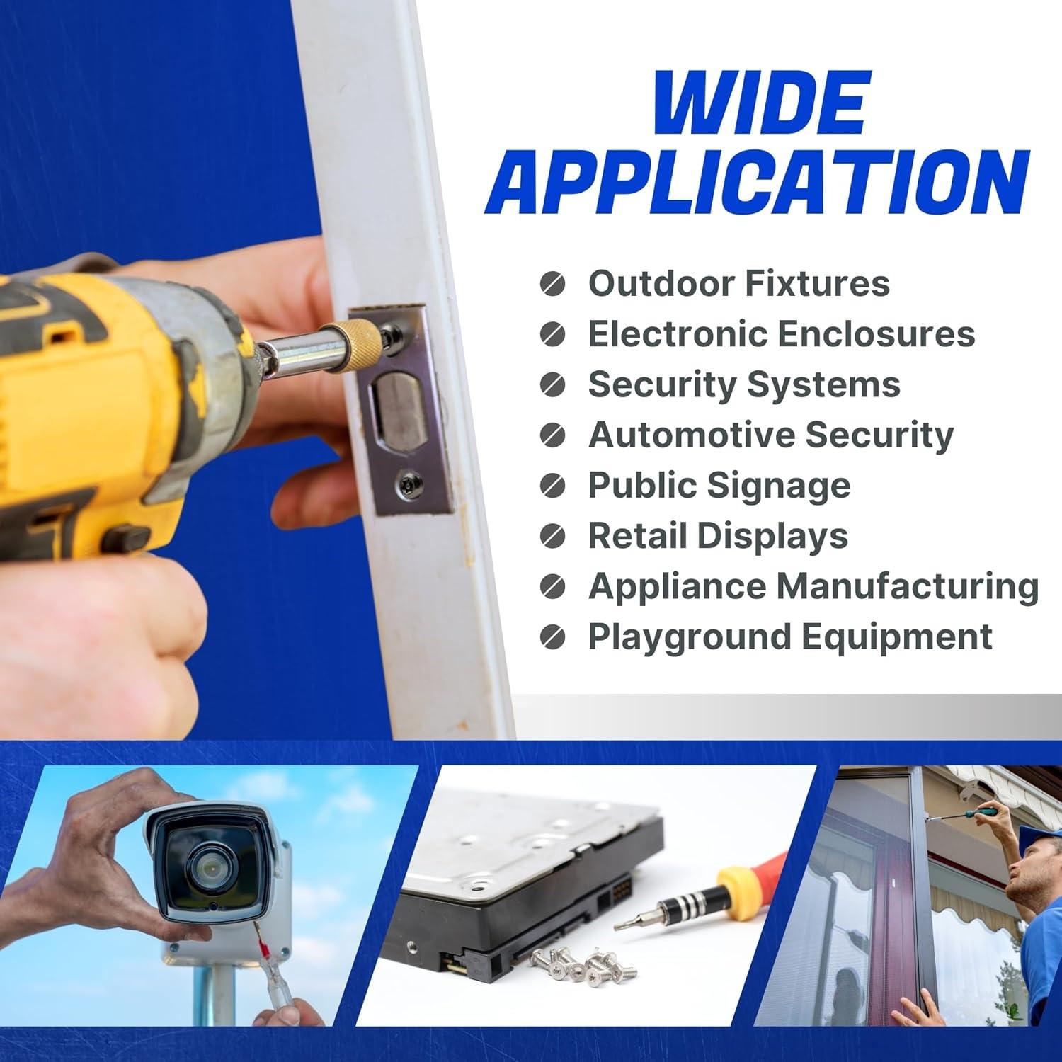 Tornillos de Seguridad Torx Fastenere 1/4-20 x 2.54 cm Acero Inoxidable - Paquete de 10