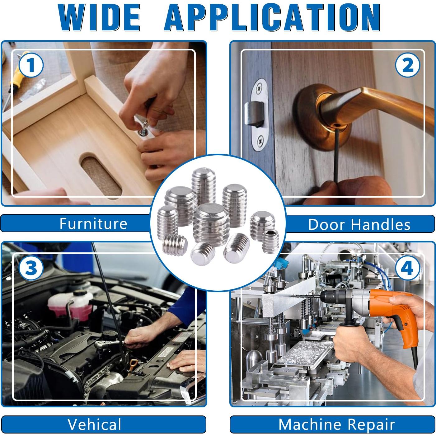 Kit de Tornillos Allen EilxMag 830pcs Acero Inoxidable M3-M8