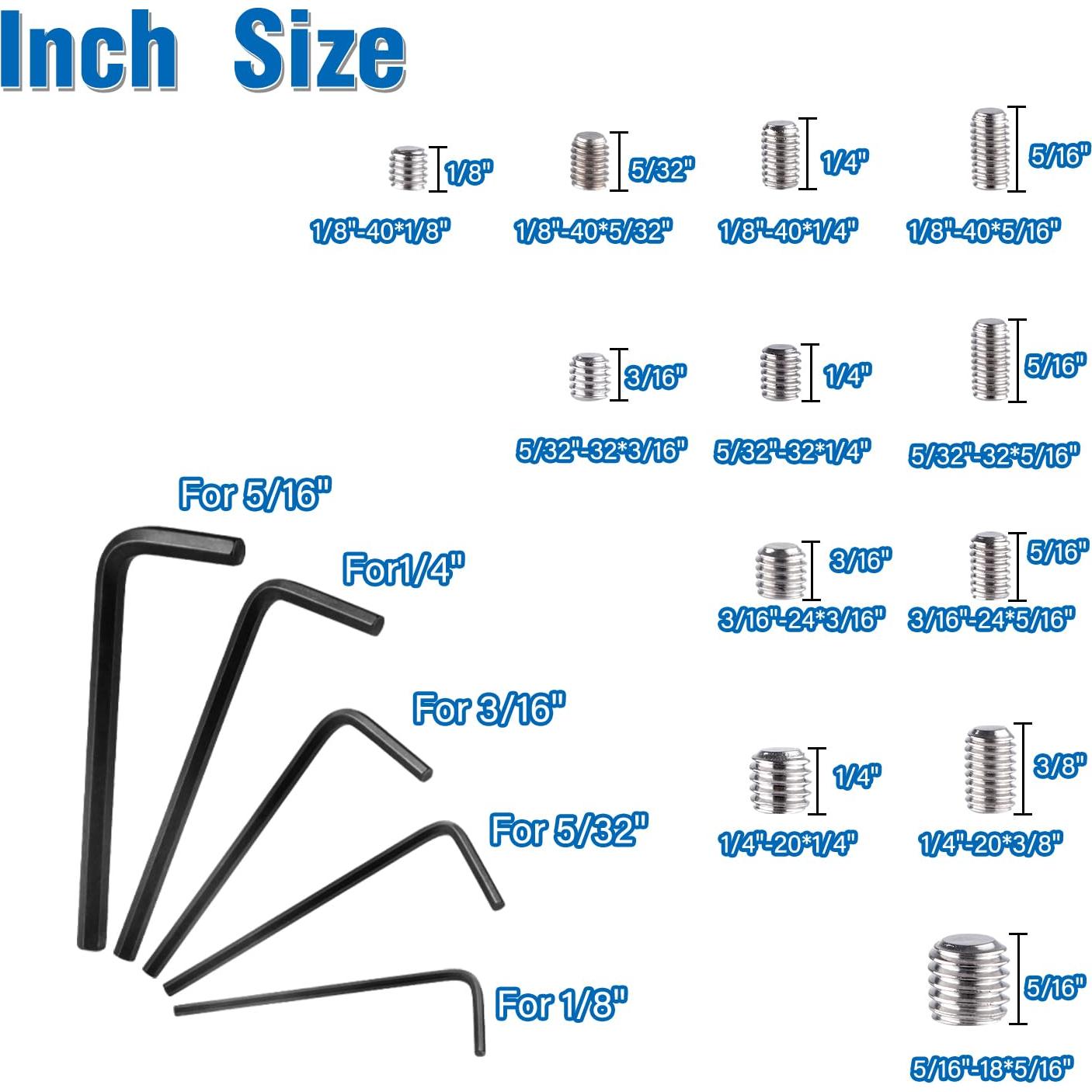 Kit de Tornillos Allen EilxMag 830pcs Acero Inoxidable M3-M8