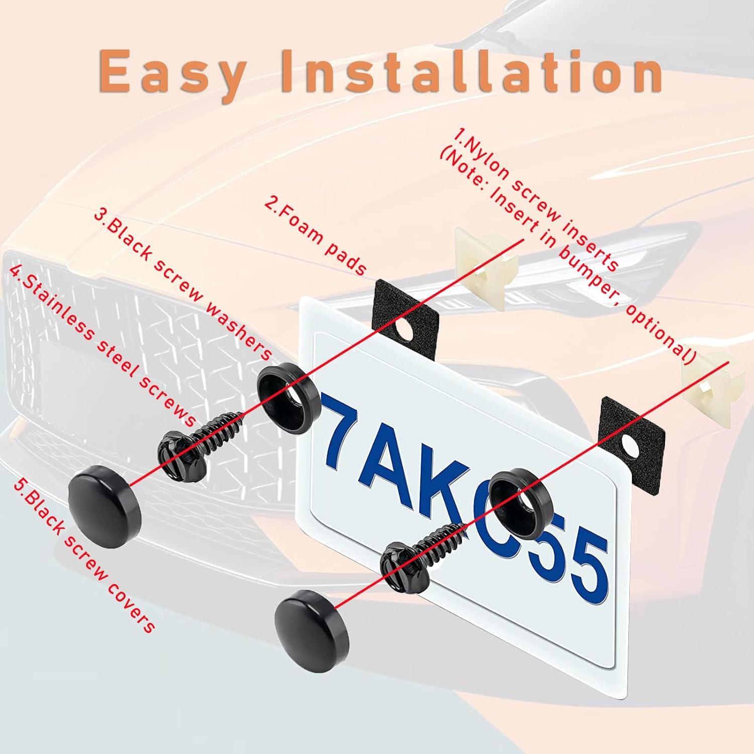 Tornillos Autoperforantes Kewucn para Placas de Licencia - Acero Inoxidable