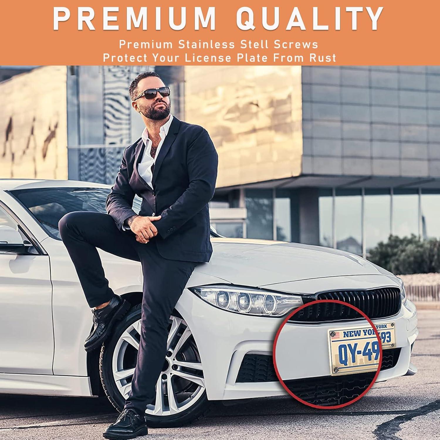 Tornillos Autoperforantes Kewucn para Placas de Licencia - Acero Inoxidable