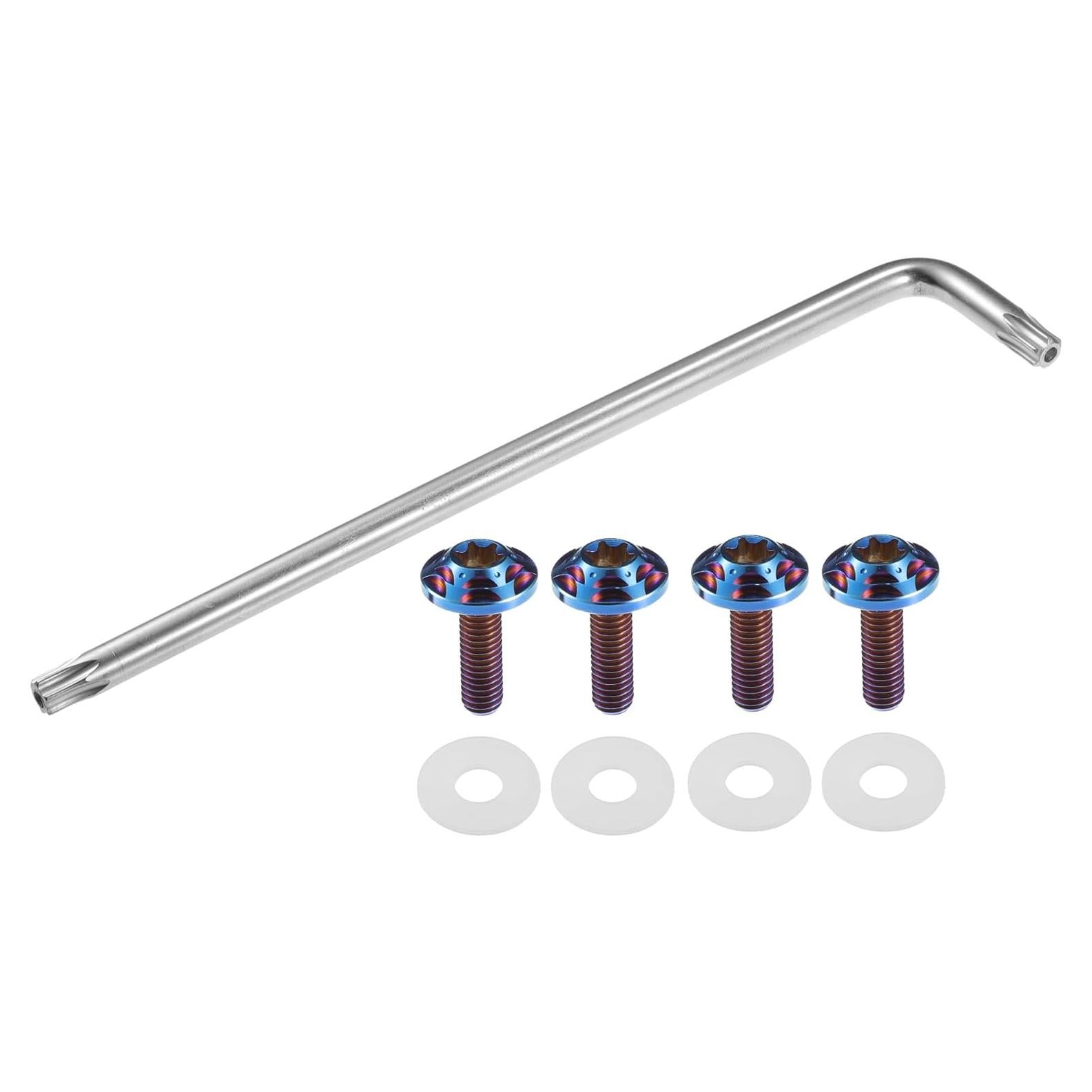 Tornillos Antirrobo para Placas de Licencia Partuto M6 Azul