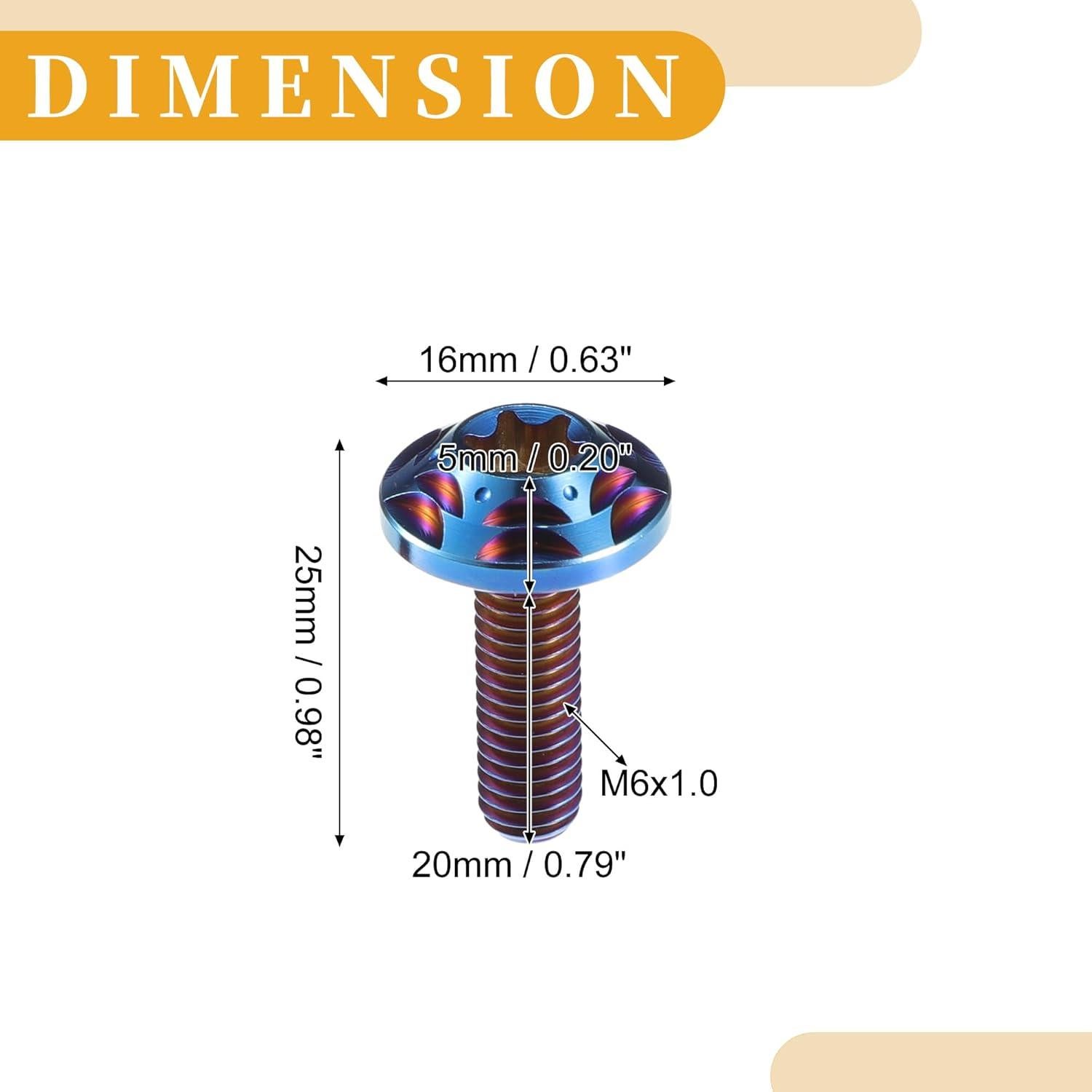 Tornillos Antirrobo para Placas de Licencia Partuto M6 Azul