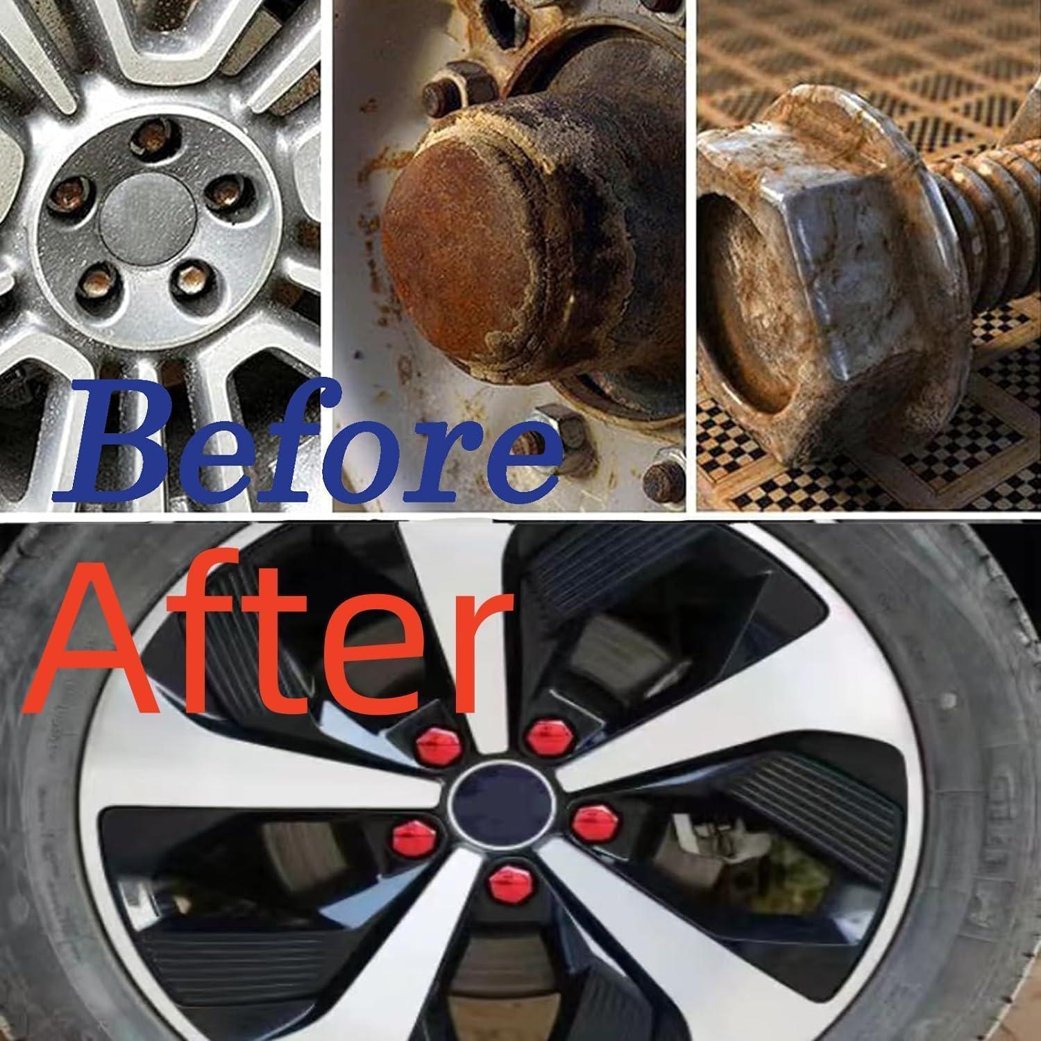 Cubiertas de Tuercas de Rueda 17mm Jannity 20 Piezas Rojo