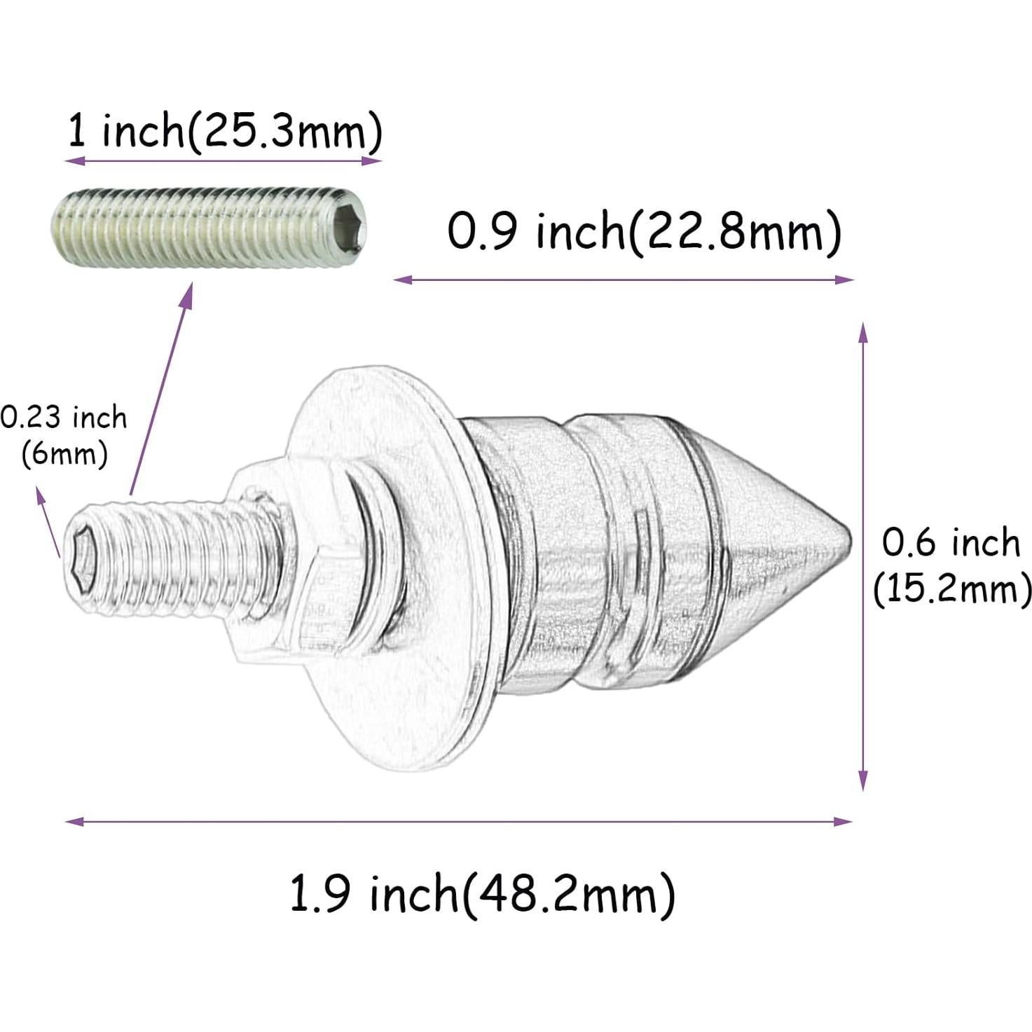 Kit de Tornillos Antirrobo para Placas de Matrícula Temzzer 4 Pcs