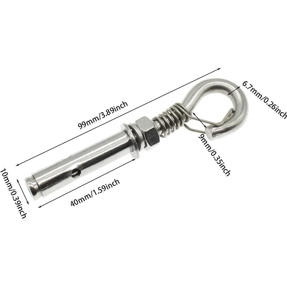 Gancho de Expansión M8 HAJXZH Acero Inoxidable 304 2Pcs