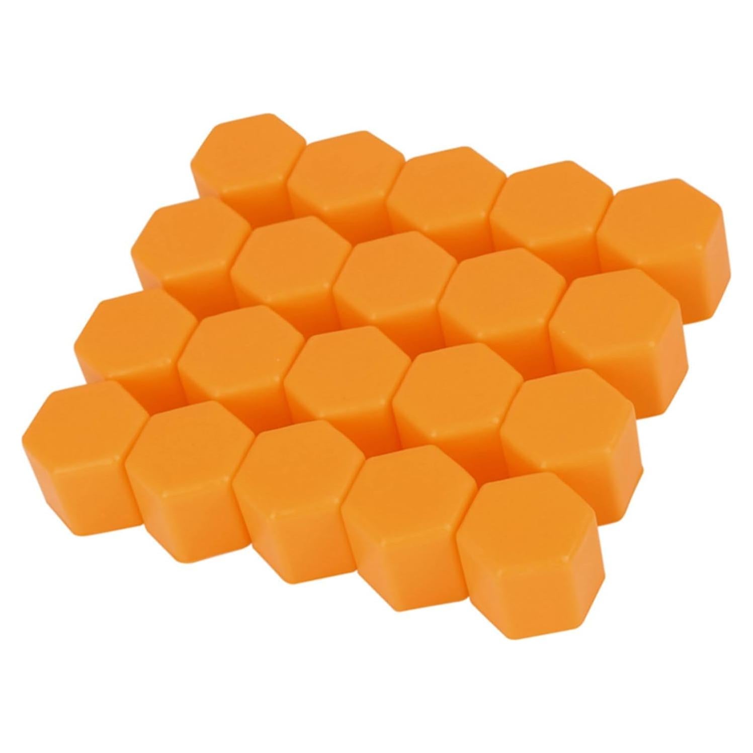 20 Cubiertas de Tornillos de Rueda HEROFFIX 21mm Naranja Silicona