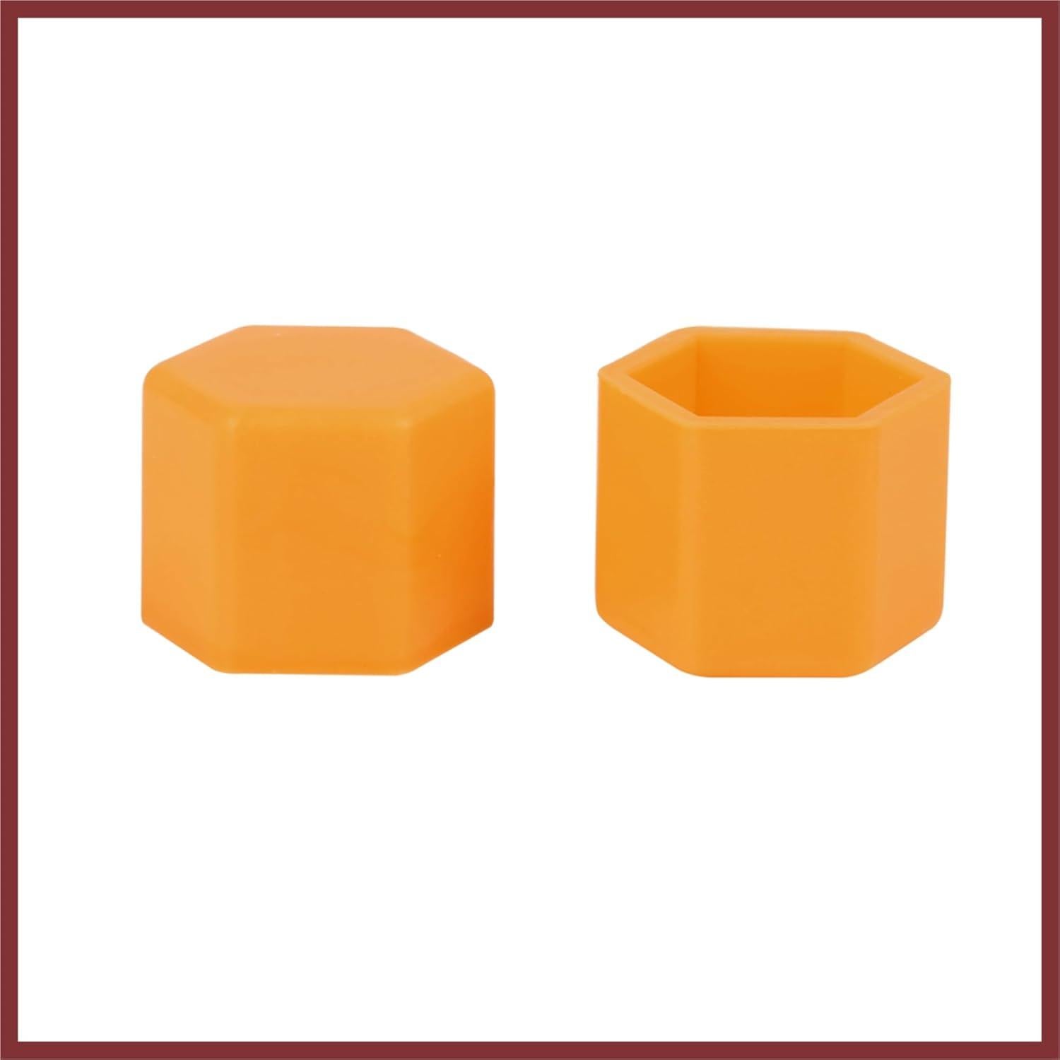20 Cubiertas de Tornillos de Rueda HEROFFIX 21mm Naranja Silicona