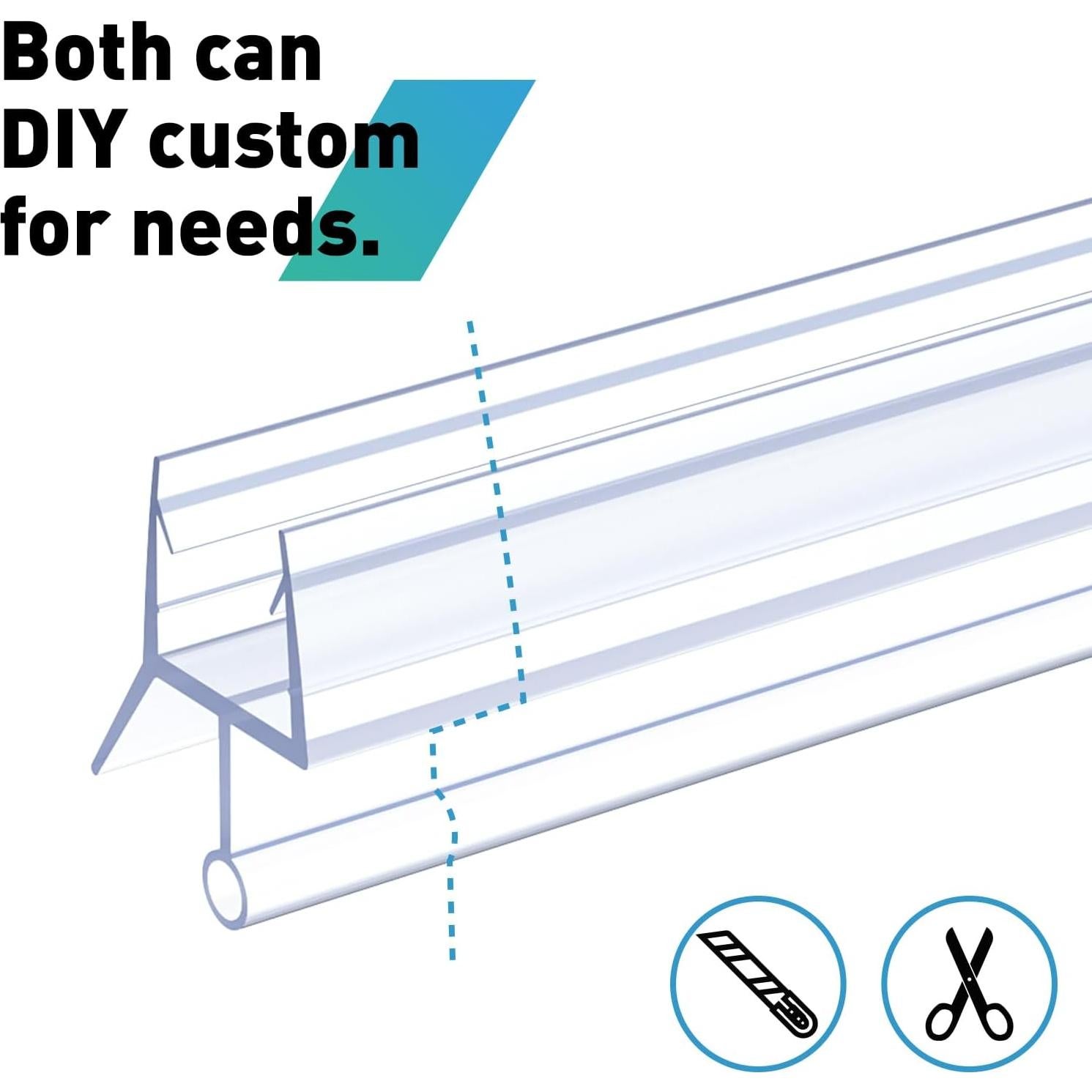 Sello Inferior de Puerta de Ducha FCSOTSPS 2PCS 11mm x 91cm